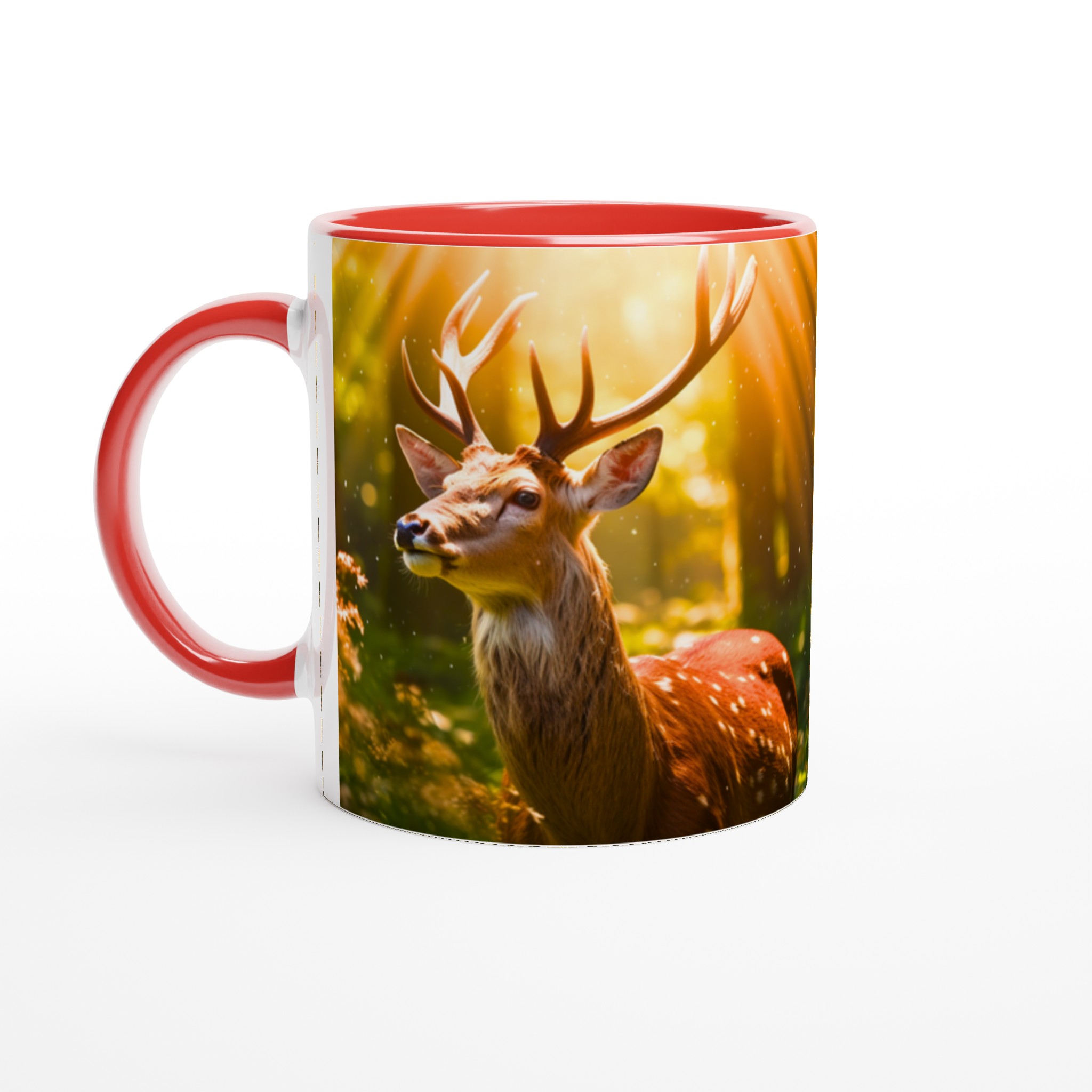 Majestätisk Rådjur Mugg - Anpassa med din favoritfärg, 11oz Keramik 2 4f7c8f7c-6ee6-435e-8fcc-9f7c3378fb67