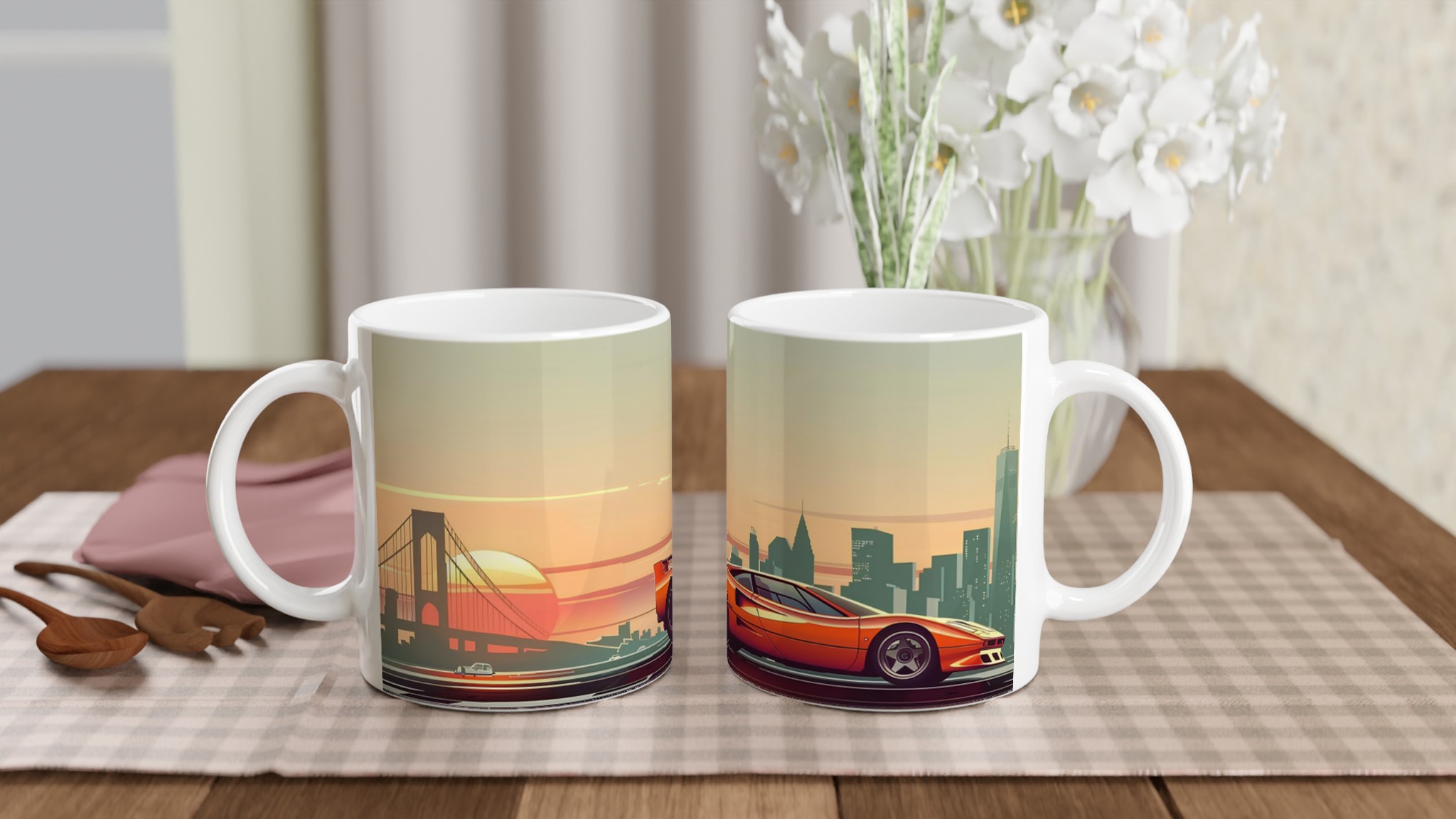 Retro Sunset Drive Keramisk Mugg – Drömbilar och Stadssilhuetter i Väljbar Färg! 11 4fcfebb1-2353-4d77-b9e9-0a0d4a81c30c