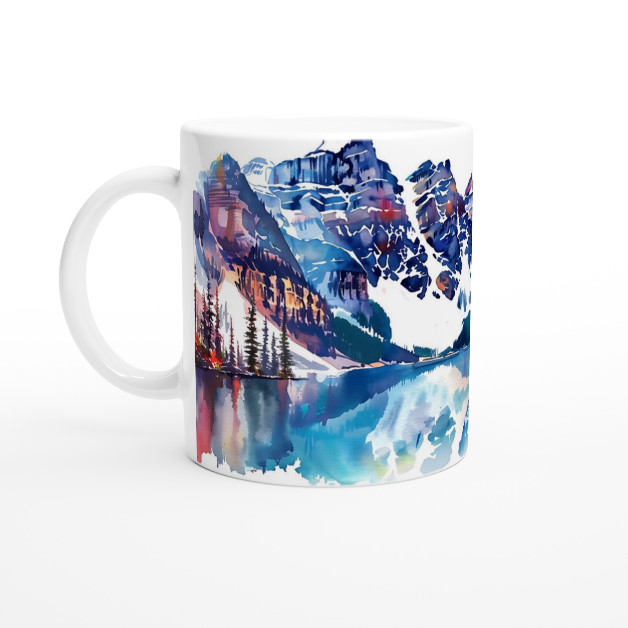 Akvarellberg: En 11oz Keramisk Mugg med Spektakulärt Landskap 1 4ff4781d-da9e-451e-9cf0-2aab86419094