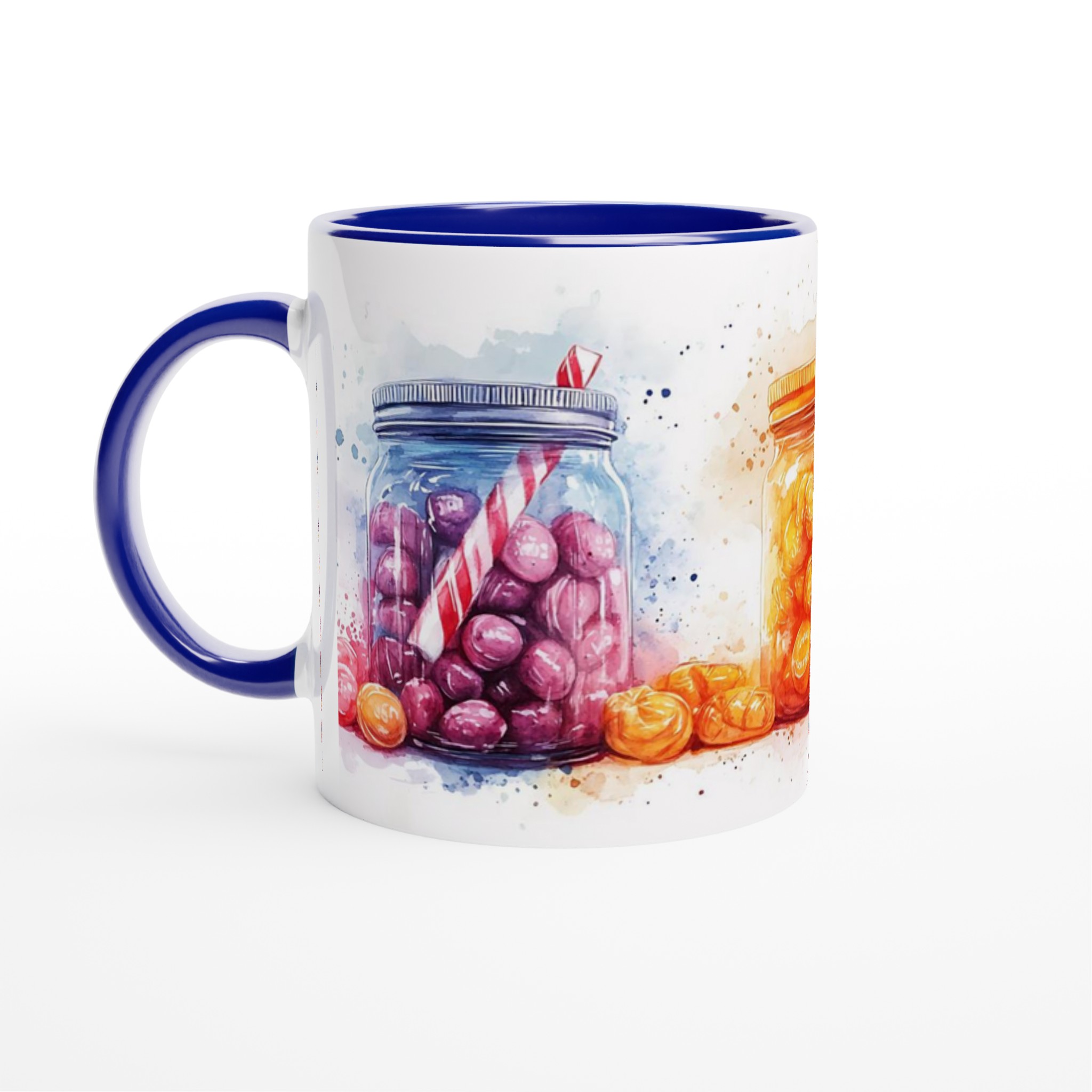 Färgsprakande 11oz Keramisk Mugg – Konstnärlig Godisfrossa i Vattenfärg, Välj Bland Flera Levande Färger! 7 503c8556-91a6-4149-8b49-45206375fa11