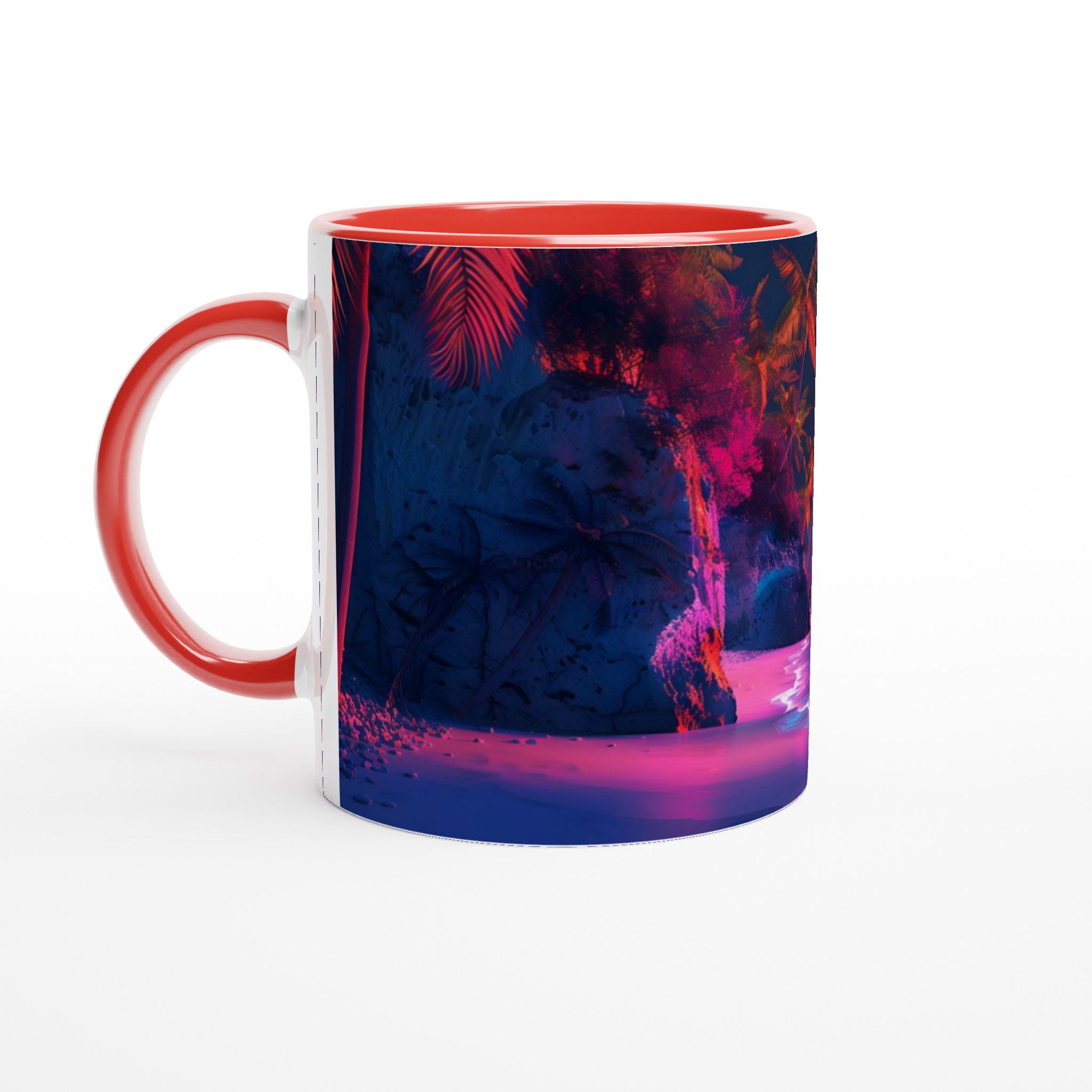 Neon Sunset Strander 11oz Keramisk Mugg – Drömmig Strandvibb i Valfri Färg 5 505bee59-a423-4bcb-9856-a667d51fbb43