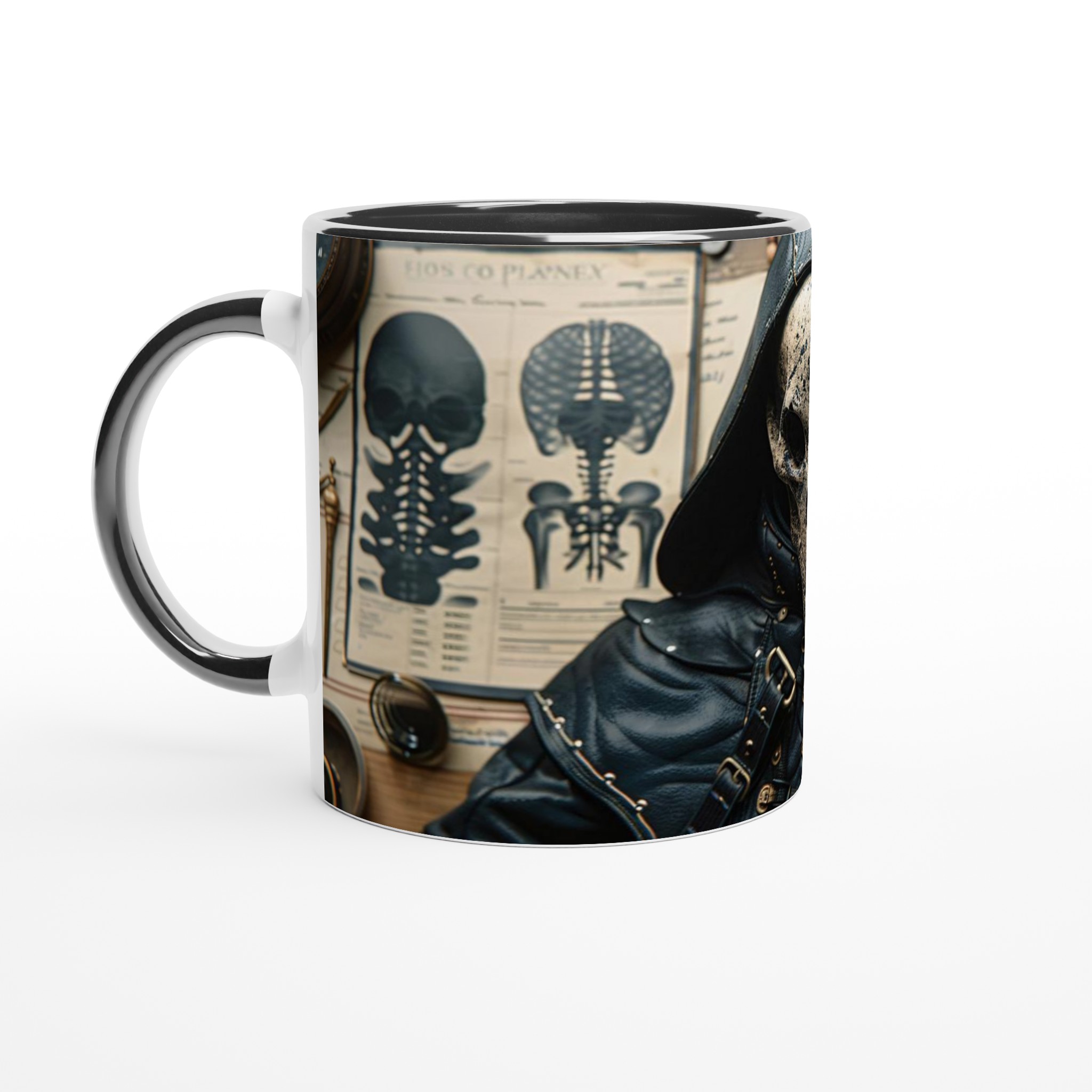 Pestdoktor Mugg - Mystisk Steampunk-inspirerad Keramikmugg i ditt val av färger 7 50852514-38cd-4dd4-8ce2-3fd1e40e5466
