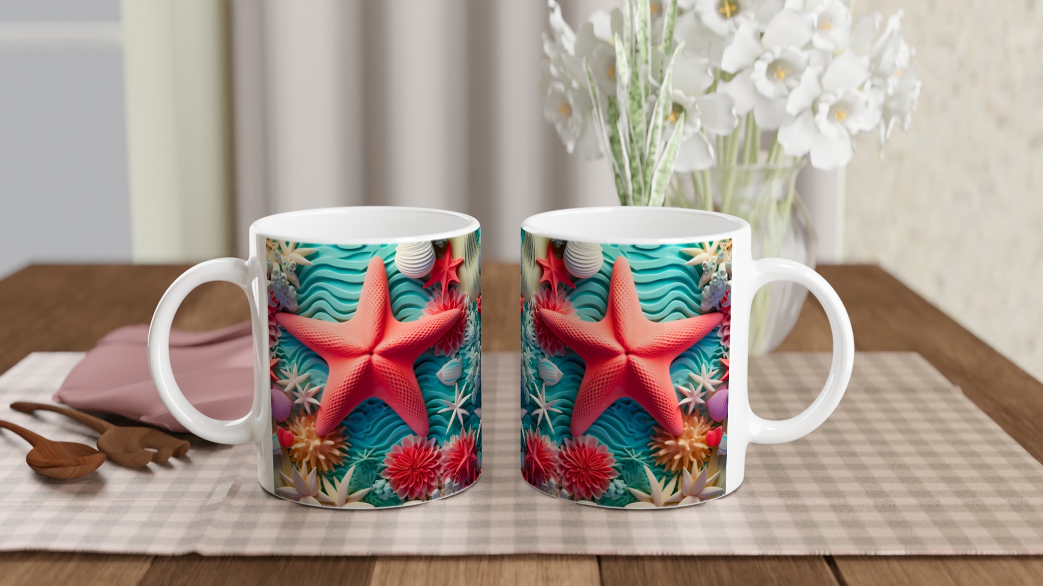 Tropisk DrömMugg 11oz – Koralldesign i Livfulla Färger – Välj Bland 7 Keramiknyanser 10 50cb4652-4929-4376-a51e-51a7c13d547f
