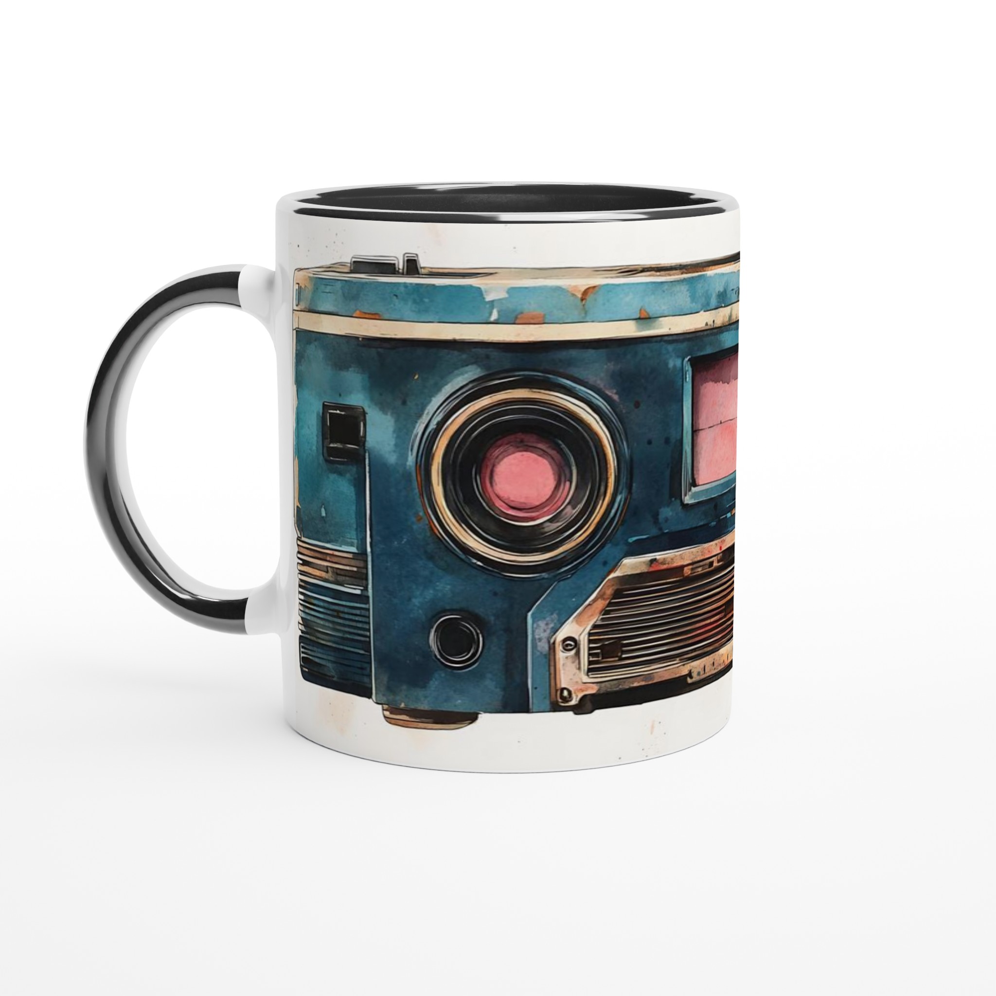 Retro Boombox Akvarell Keramisk Mugg – Nostalgisk Design i Ditt Val av Färg 2 50d4032c-ca15-4406-9445-c41d8372e78f