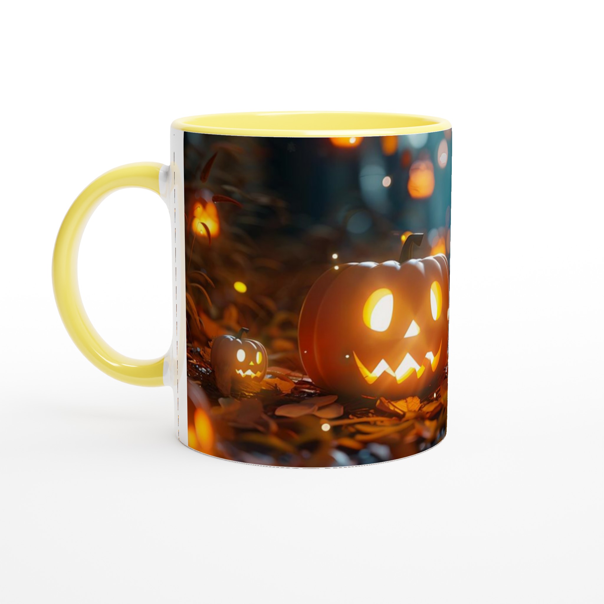 Mysig Halloween Mugg – Söta Spöken & Lysande Pumpor | 11oz Keramikmugg i Valfri Färg 5 50dbc6c2-d625-45d7-89ca-7e489bb9945a