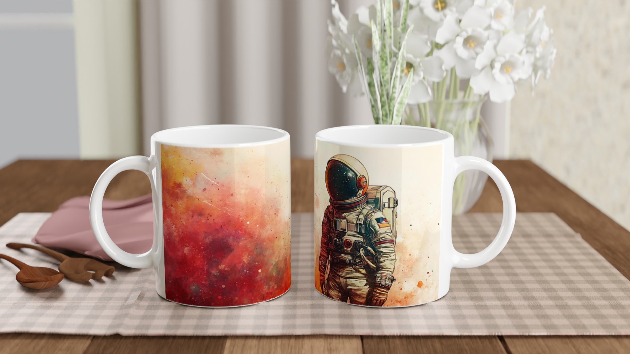 Kosmisk Astronaut Keramikmugg - 11oz, Välj Din Färg! 10 50ece450-9ad6-4ca7-b5a4-578998a12247