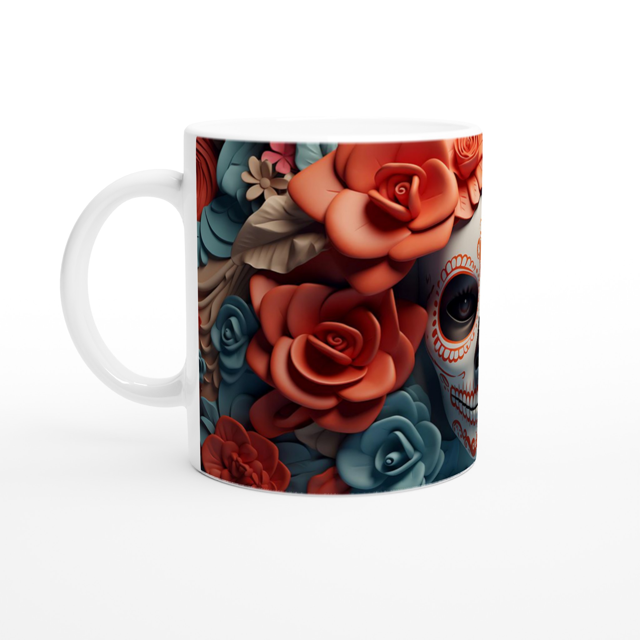 Sugar Skull Elegans Keramikmugg – Välj bland 7 Livfulla Färger 1 5156d00d-20ca-487f-92ed-17bd1d96a01d