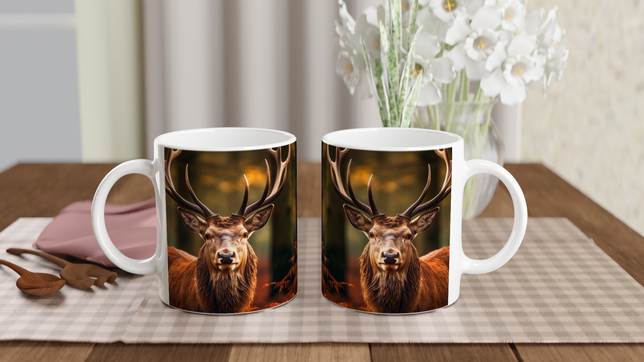 Majestätisk Kronhjort 11oz Keramisk Mugg – Rustik Skönhet för Din Kaffestund 11 51ebdc1e-a30a-42a9-ab93-7397d73f1bac