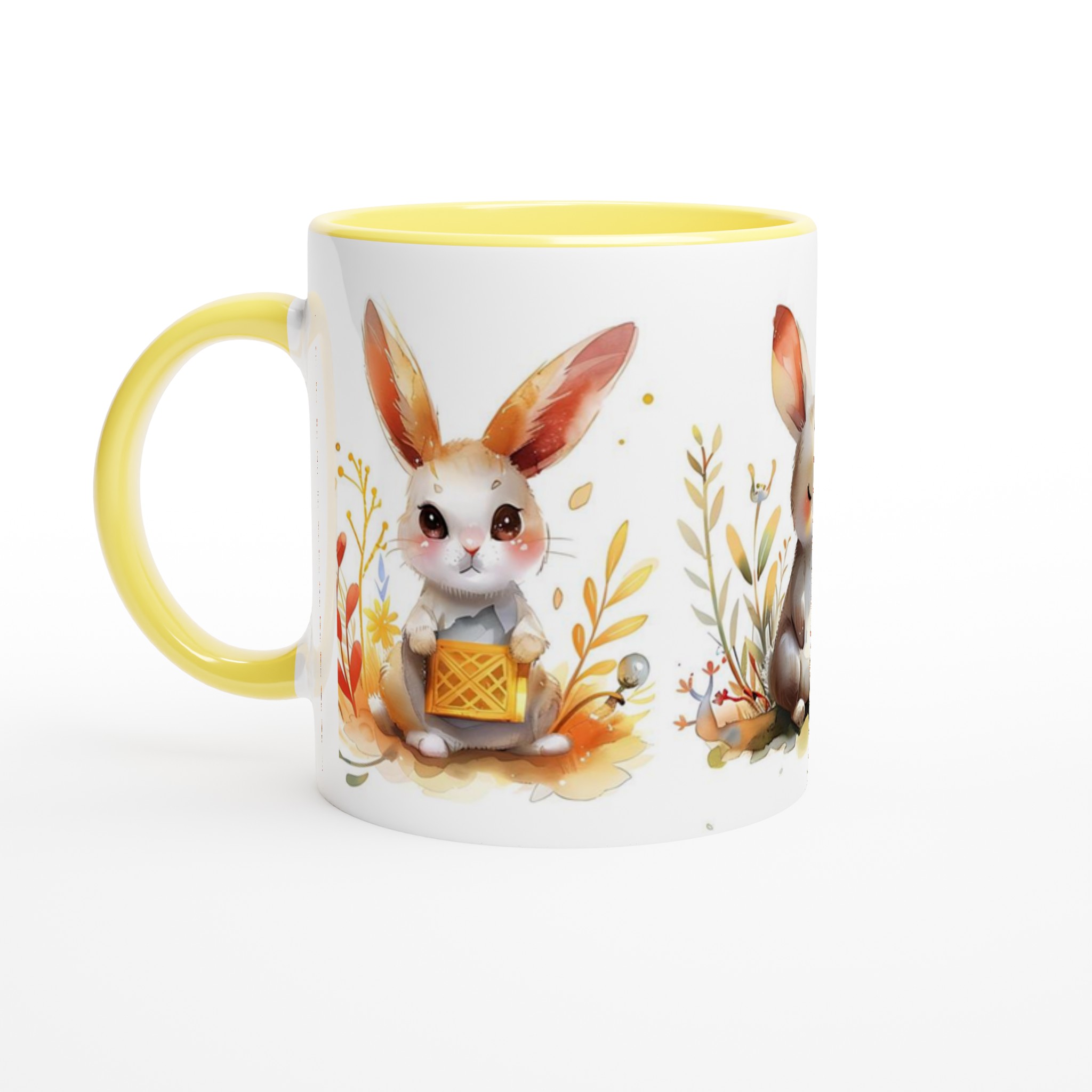 Söta Akvarellkaniner Mugg – Charmig 11oz Keramikmugg i Valfri Färg för Ditt Favorittryck 5 520b5162-6f0f-4830-aba1-fe2db0303fcf
