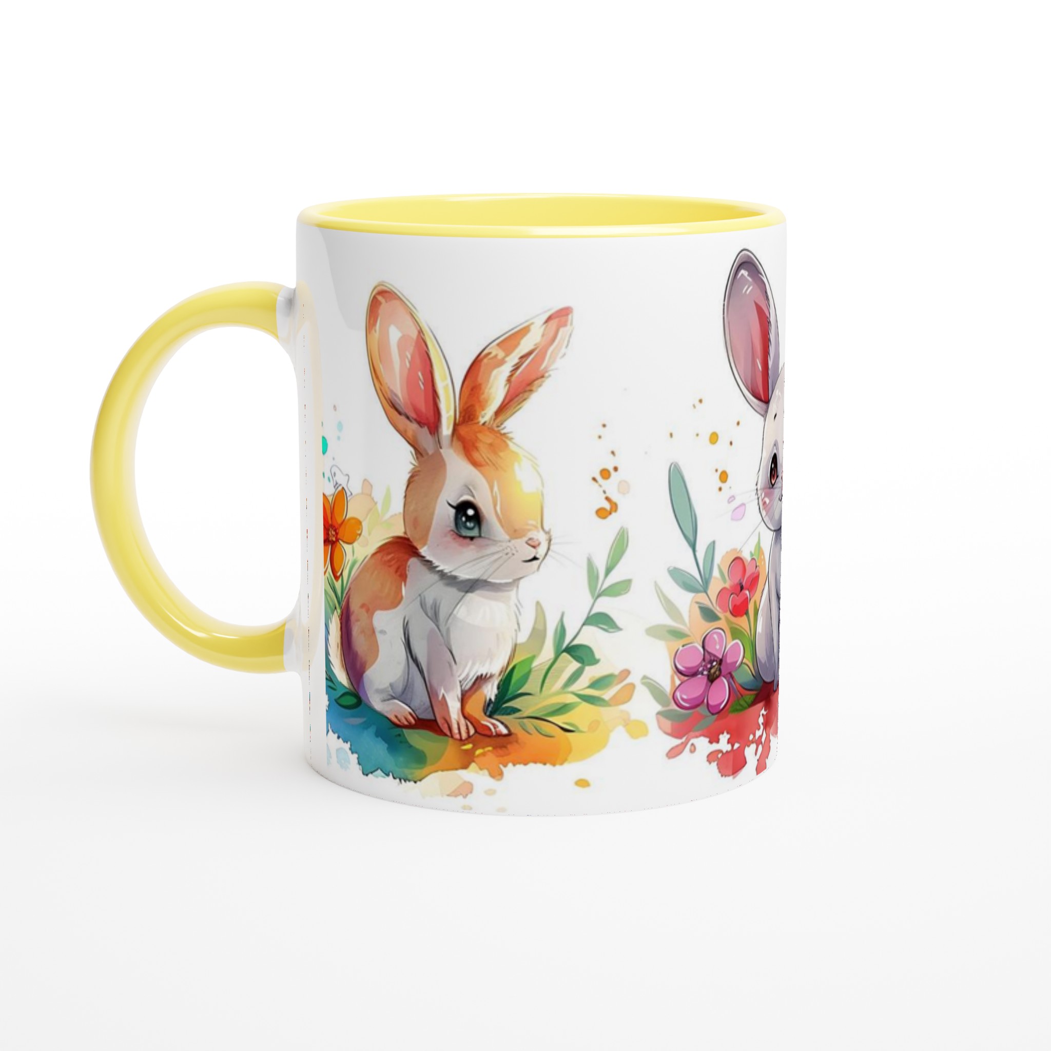 Söta Akvarell Kanin Mugg – Personlig 11oz Keramisk Mugg för Kaffe & Te i Flera Färger 5 521e4276-624b-46f2-aaa1-a7de02ee84bc
