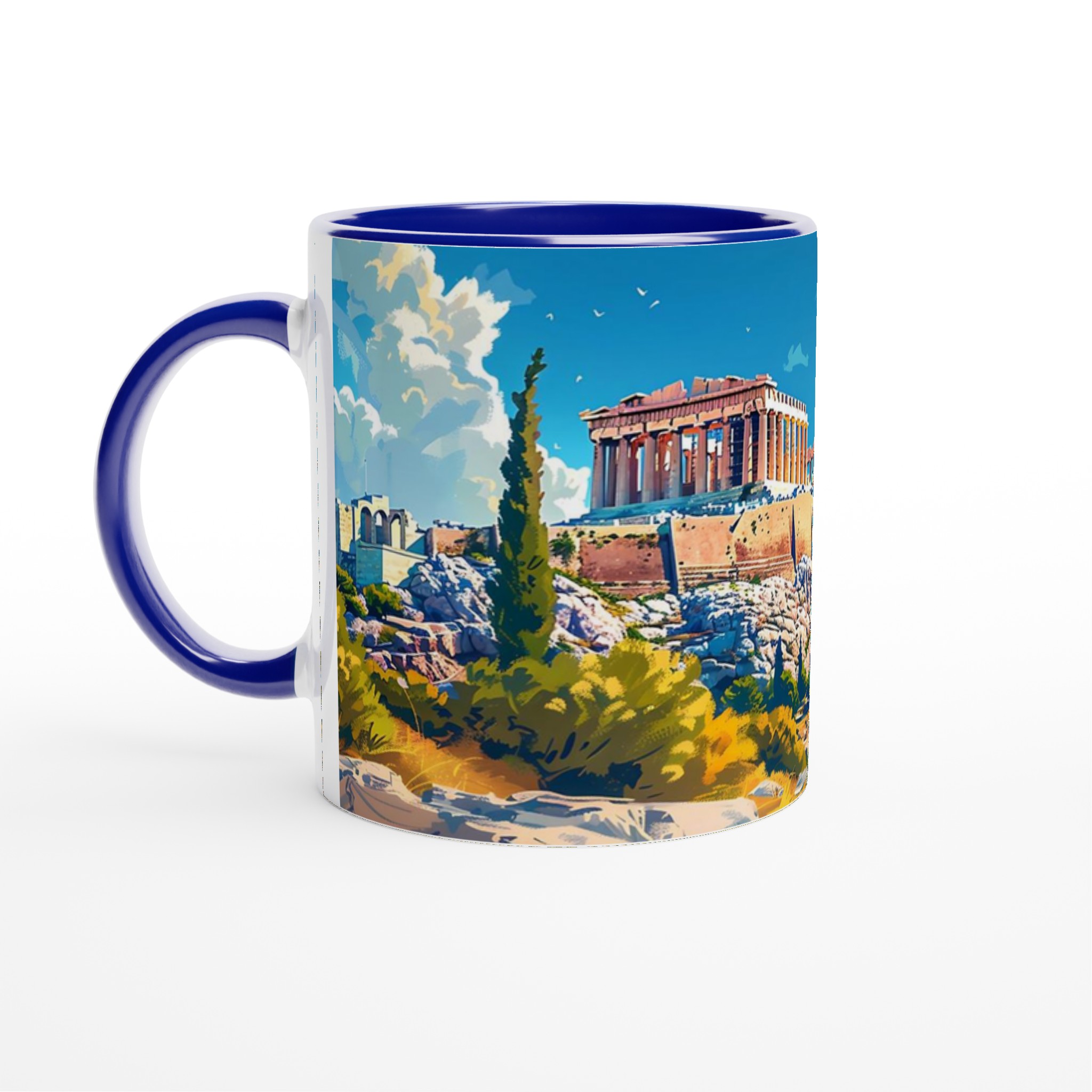 Aten Akropolis Keramikmugg – En bit av Antikens Charm i Klara Färger, Välj Din Favorit 4 527bf50f-4cd8-4361-a9ee-c9a7ad63f9d4