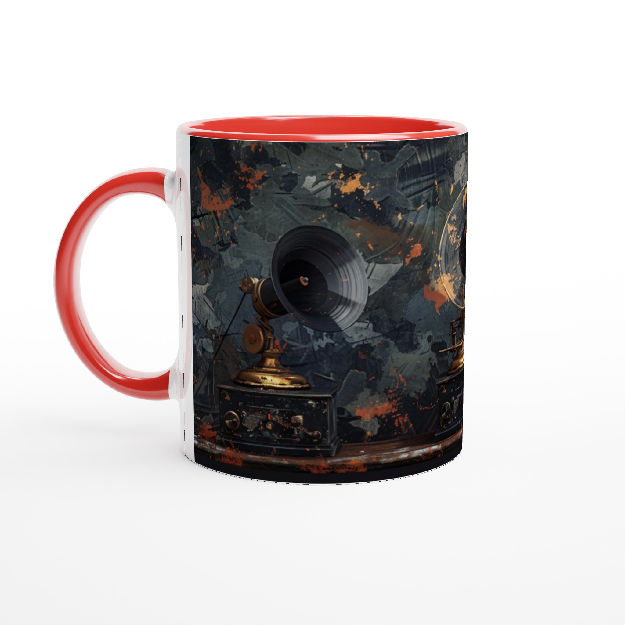 Retro Vinyl Grammofon Mugg - 11oz Keramikmugg i ditt val av sju livfulla färger 2 53c6712b-b330-4321-8976-41724316764a