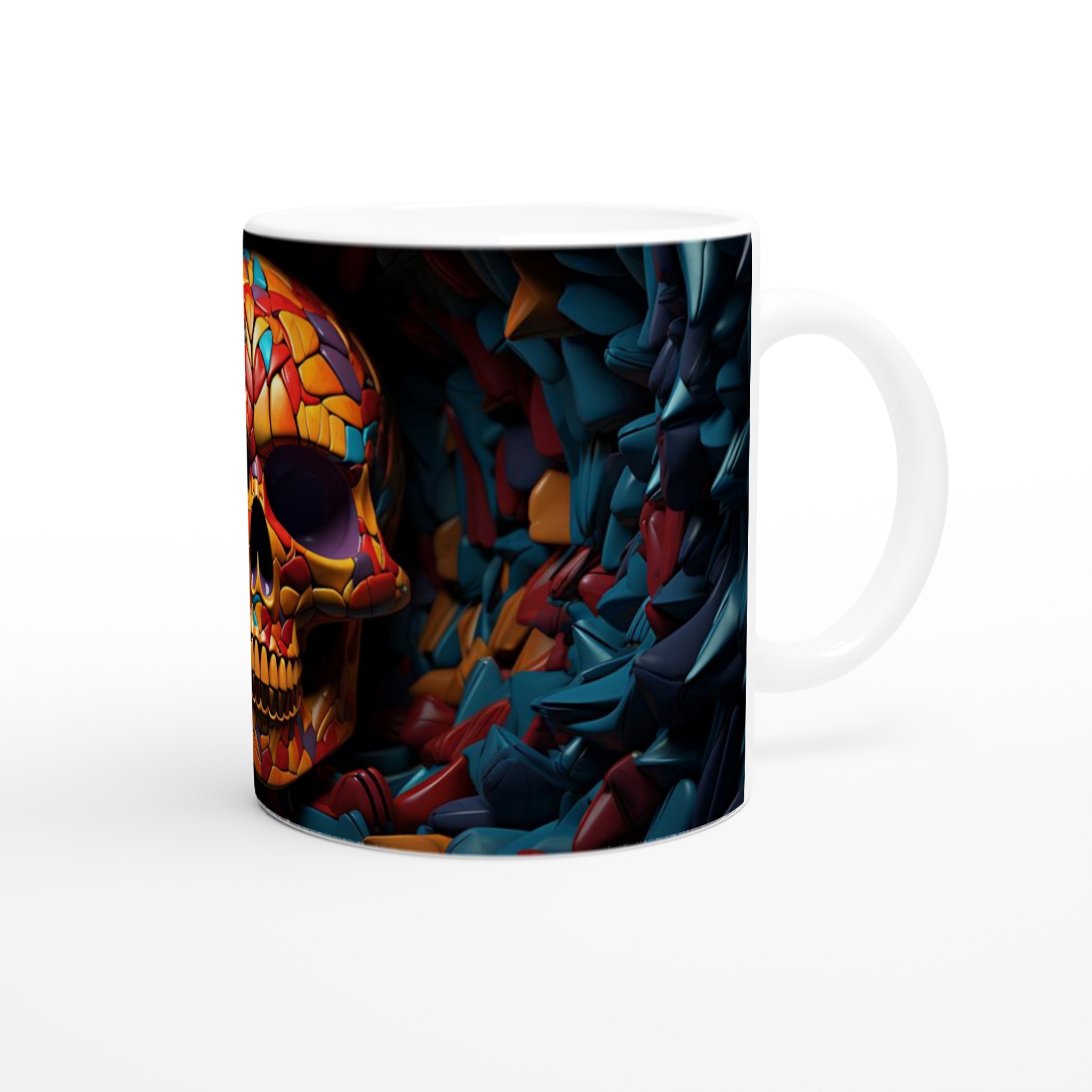 Färgsprakande Kalle-Skalle Keramikmugg - Unik Konstnärlig Design i 7 Färgval 9 53f761af-946d-446d-a3e2-c83c6b79b8fc