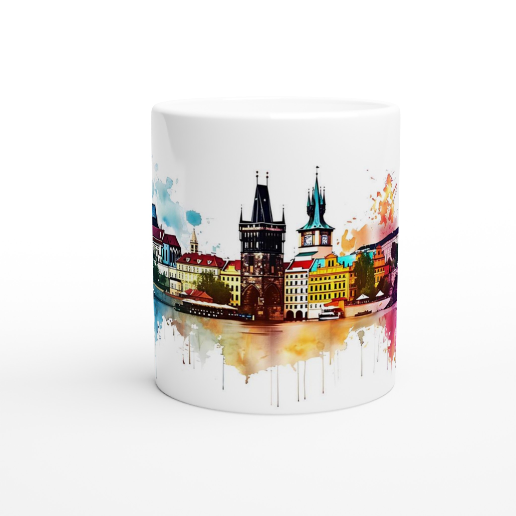Prag Watercolour Skyline Mugg – Konstnärlig Stadsutsikt i Levande Akvarell 8 547db7a5-1945-4392-b318-460a1f3829dd