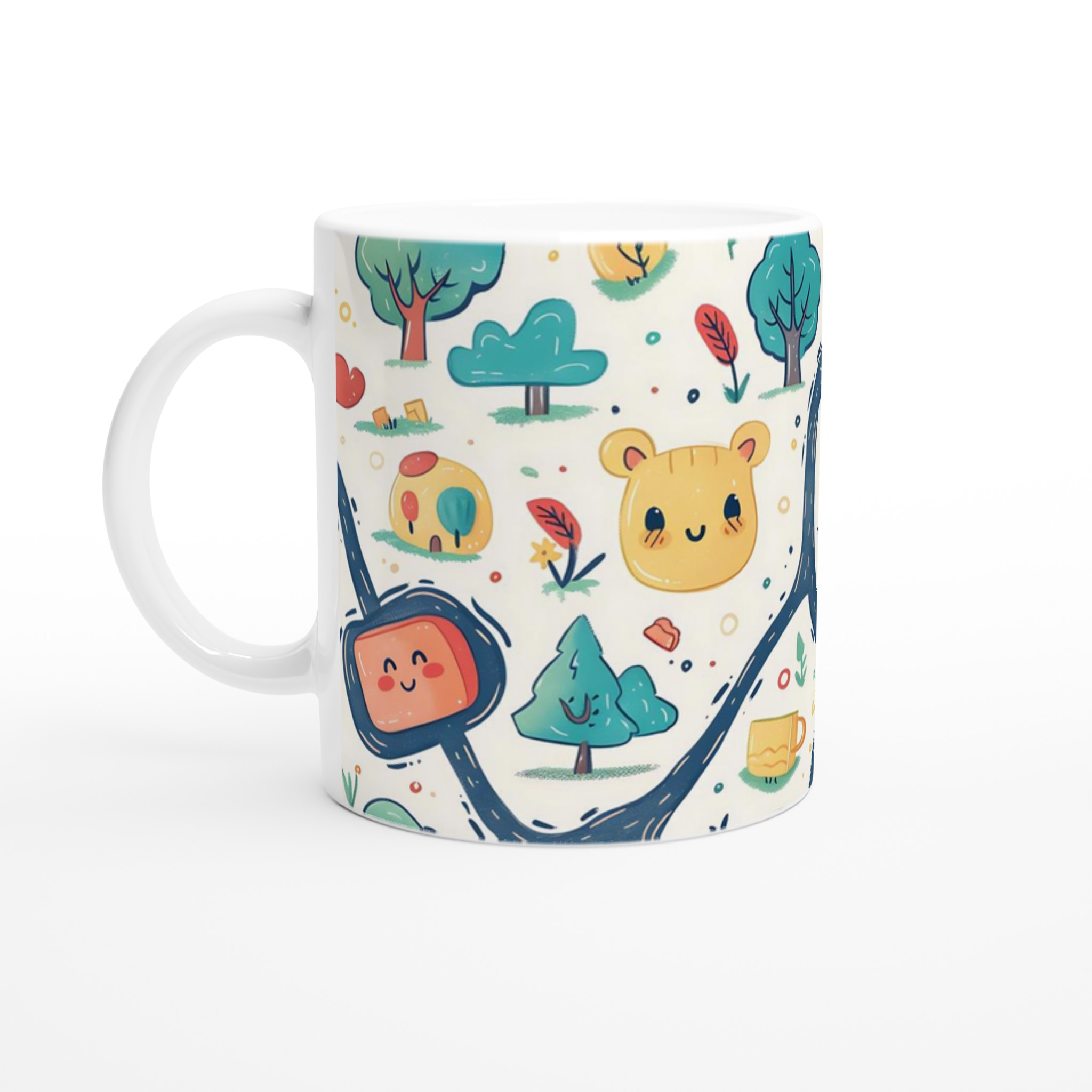 Äventyrlig Mugg med Söta Djur & Natur Motiv – 11 oz Keramisk Kaffe- och Temugg i 7 Färger 1 54a57e3b-eccb-47cb-ad1b-d59b975c1723