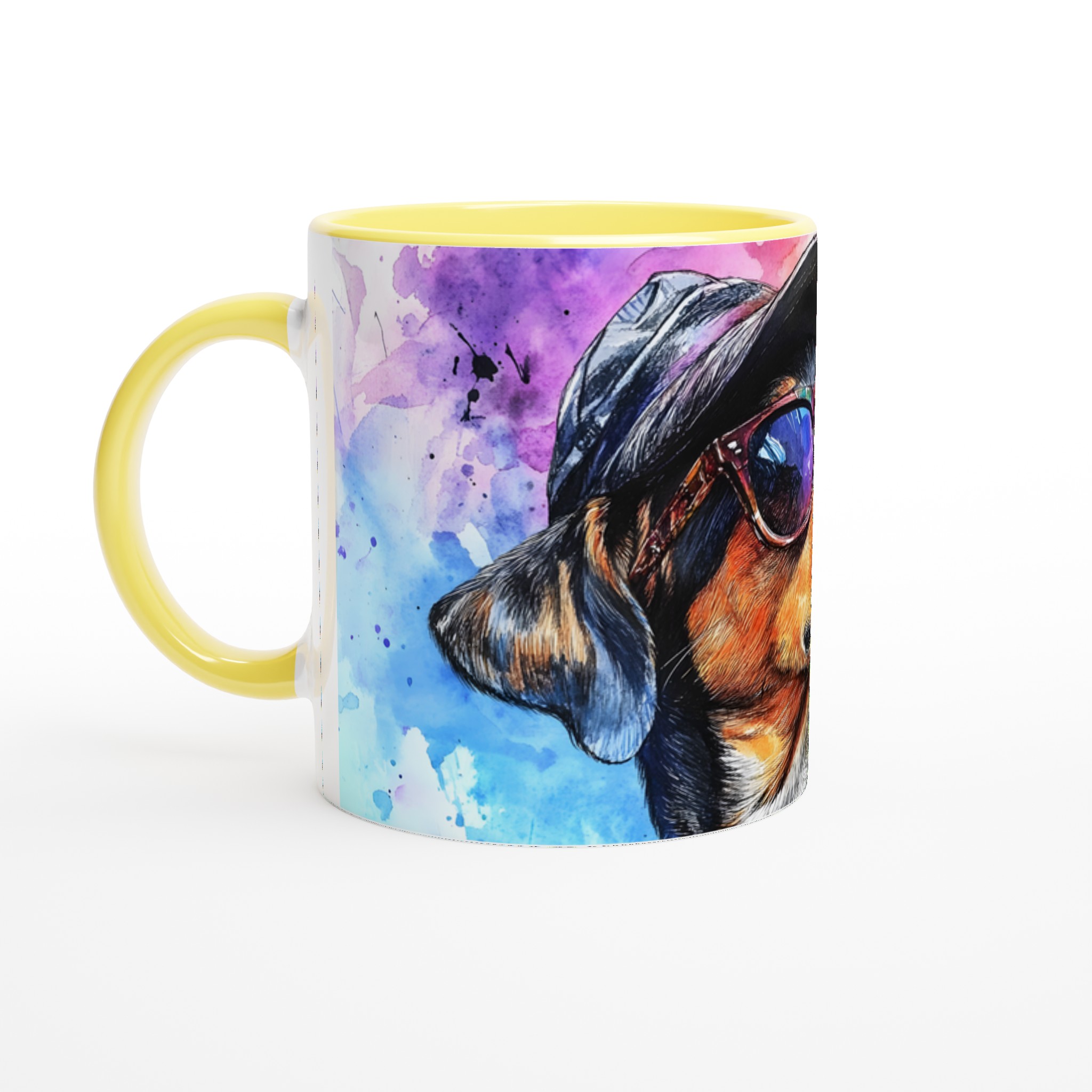 Cool Dog Watercolor Art Mugg – Färgstark 11oz Keramikmugg i ditt val av 7 nyanser 3 54abee8c-4ad5-42e6-95ce-8e737085ff67