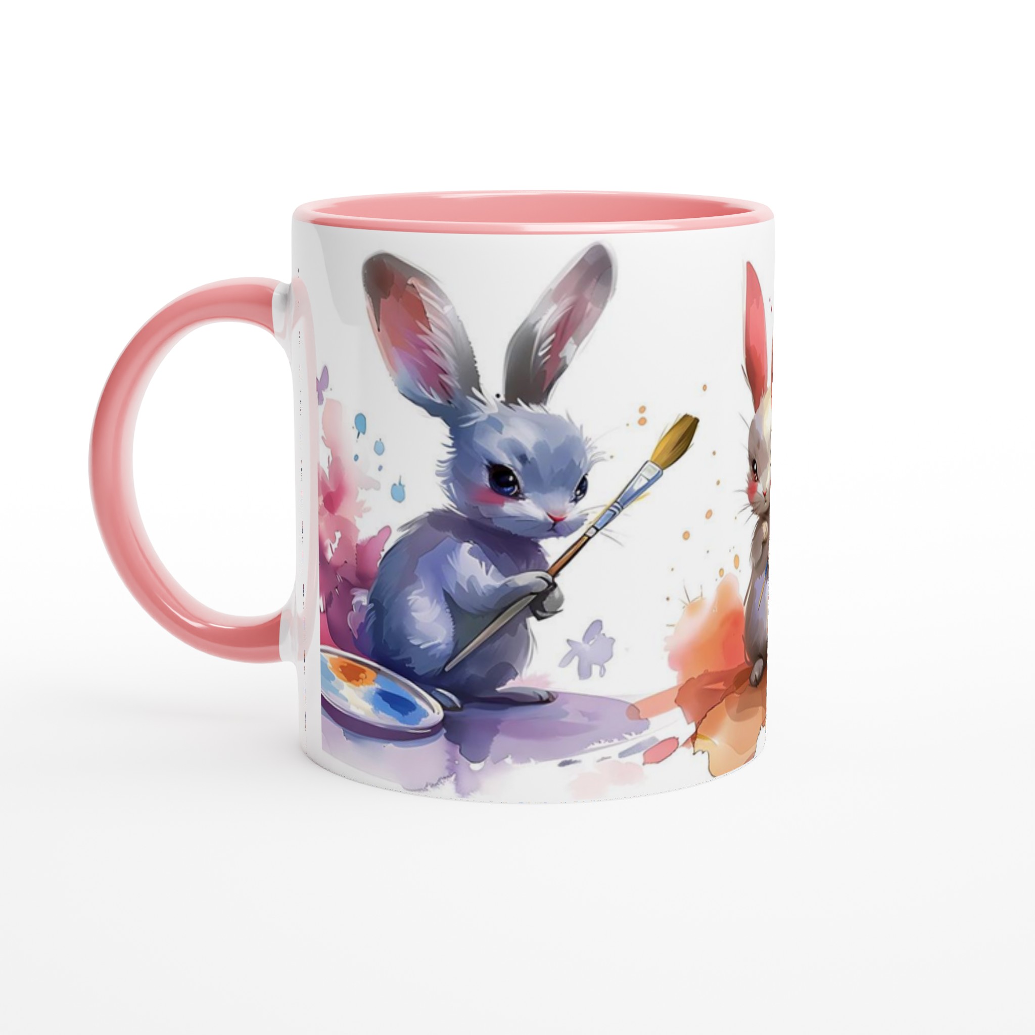 Påskens Charm: Söta Kaninmålare 11oz Keramisk Mugg – Färgglad Konst för Din Fika! 6 54acb8cb-5158-438c-803b-76506684435e
