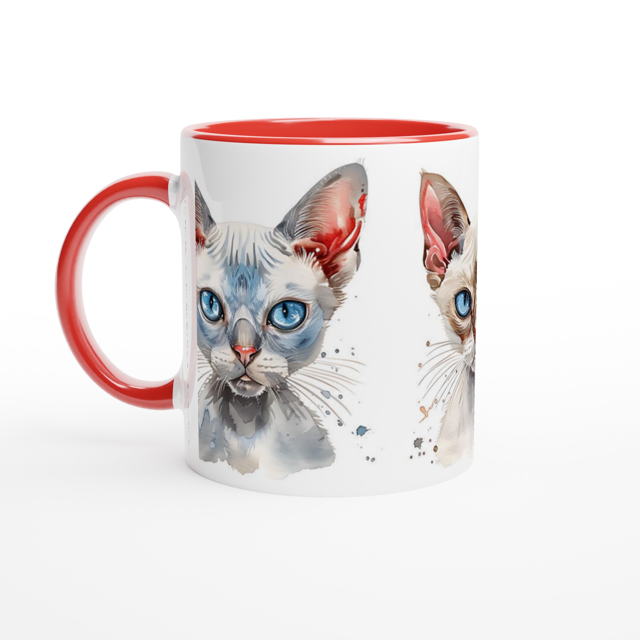 Sphynx katt vattenfärg design keramisk mugg – Välj din favoritfärg, 11 oz 2 553900cf-7bf3-49db-9f78-3d37f21e2362