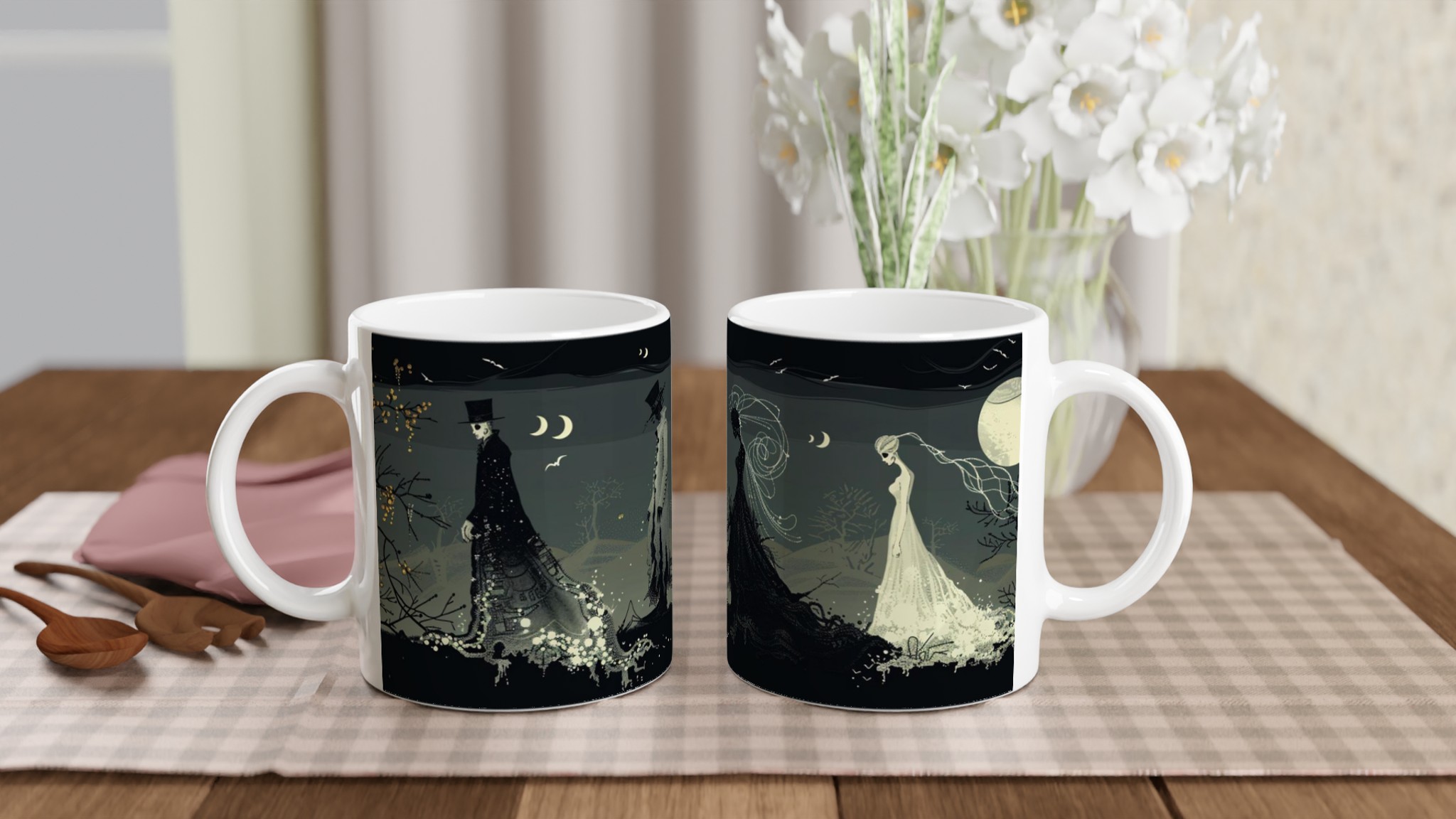 Mörk Romantik Keramikmugg - Gotisk Stil & Fullmåne Vibe 10 5539d597-abac-450c-bc6c-2223cccfa0be