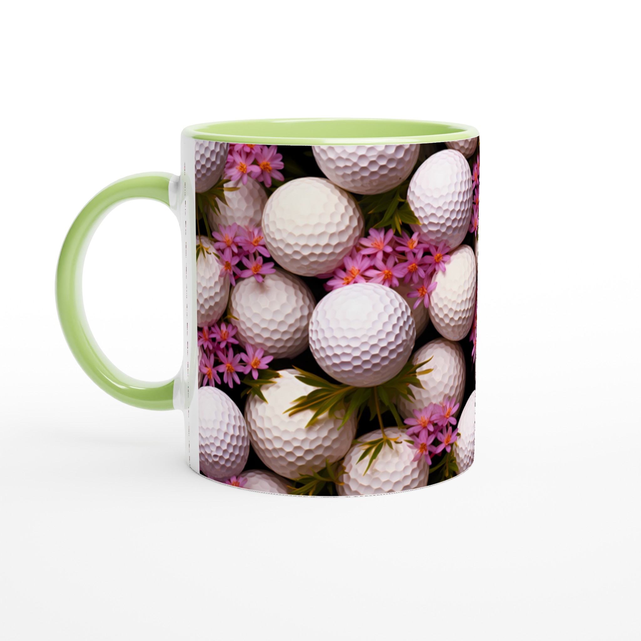 Golfbollar & Blommor 11oz Keramikmugg – Perfekt för Golffantasten, Välj bland 7 Färger! 3 5554d5b6-5518-469e-90ca-c2802bf0013e