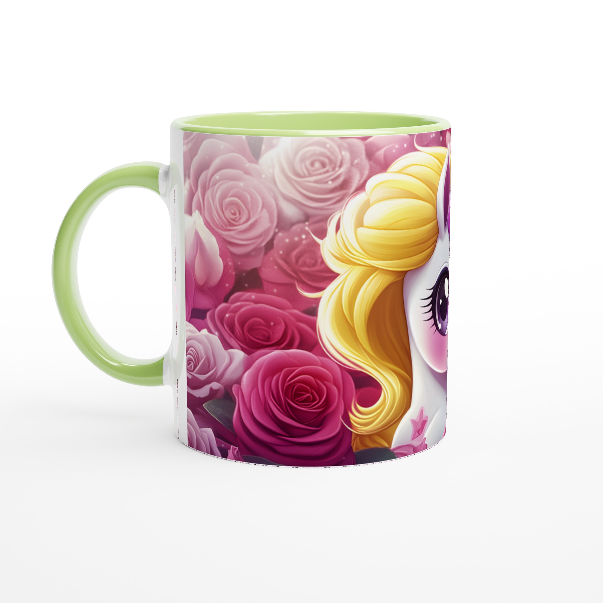 Magisk Enhörningsmugg med Rosor – 11oz Keramikmugg i din Favoritfärg 3 555e2870-fdca-4c1d-a69e-29afb22a26d6