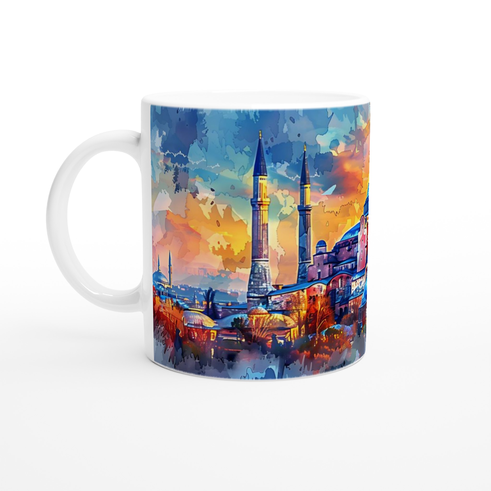 Hagia Sofia Watercolor 11oz Keramisk Mugg - Levande Konst för Dina Fikastunder, Välj Bland Flera Färger 1 55733f4b-fcac-42c9-b840-da4b86705ec3