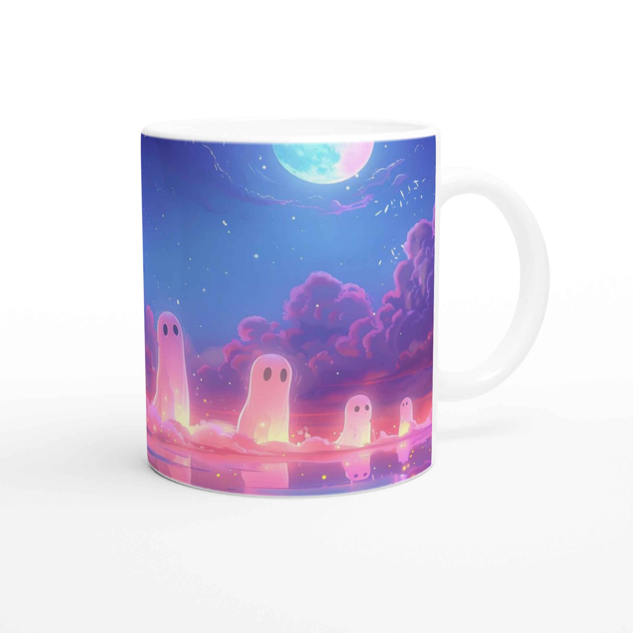 Mystisk Gryning 11oz Keramisk Mugg - Drömska Spöken och Skimrande Moln 9 5586c478-d8fe-4648-a44d-841334721b74