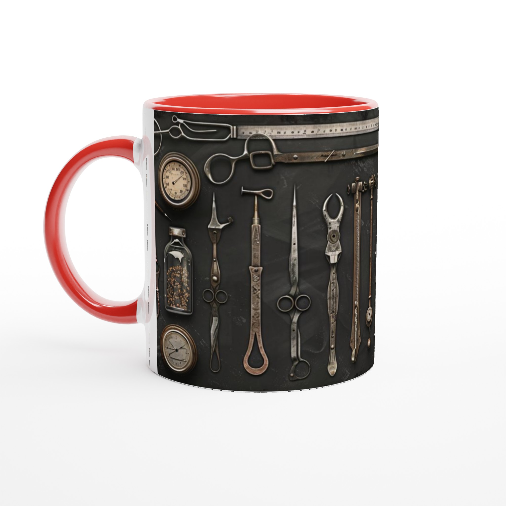 Vit 11oz Keramisk Mugg med Vintage Verktygsdesign – Välj Bland 7 Eleganta Keramiska Färger 2 55bcc46c-1f5b-440f-a759-f43354636214
