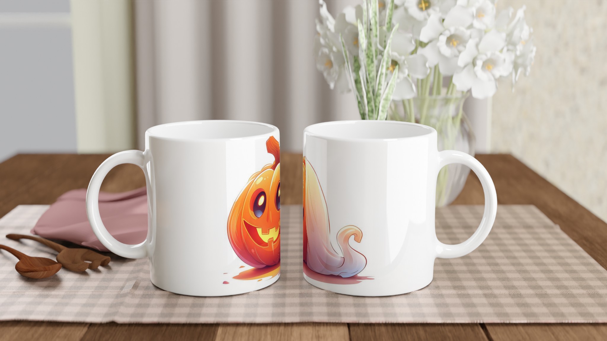 Busig Halloween Pumpa Mugg – Lysande Vit Keramisk Mugg för Skrämmande Goda Drycker 10 55c54ad6-4c3b-42b9-ae43-8410f8247010