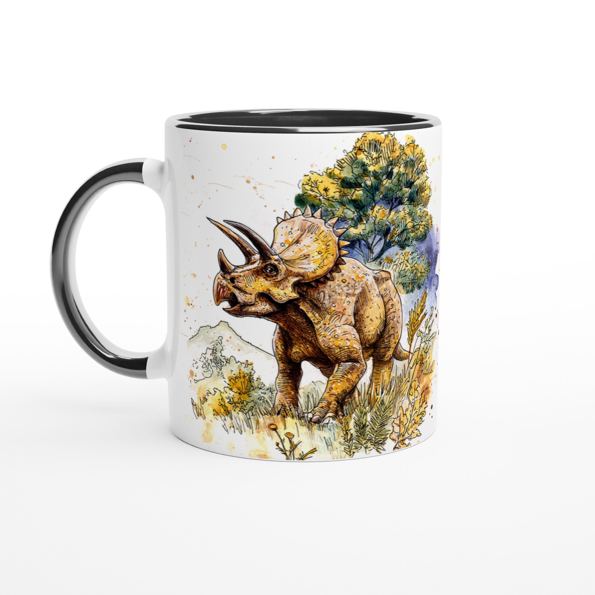 Triceratops Akvarellmugg – Historiska Varelser i Levande Färger, Välj din Favoritmugg! 7 55e2b9f4-da22-4046-8acf-906285252d0e