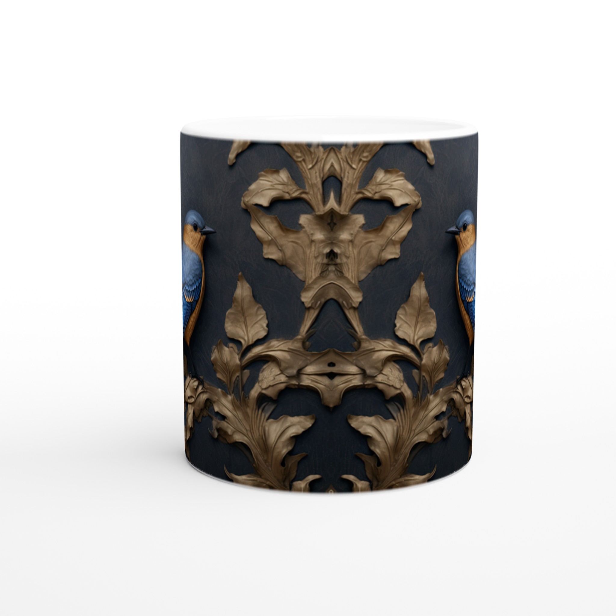 Elegant Blåfågel Keramikmugg - Lyxig Barockstil Kaffekopp i 7 Färger 8 56449b21-44c6-49c3-b609-f5be9c8fa8e3