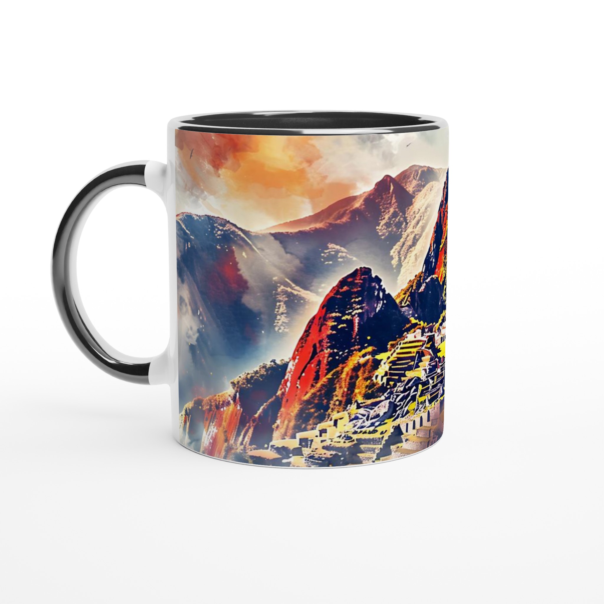 Machu Picchu Akvarell Mugg - Vibrerande Landskap för din Kaffestund i Valfri Färg 8 565fe3a4-382b-49be-81a8-f6d380f1dcc0