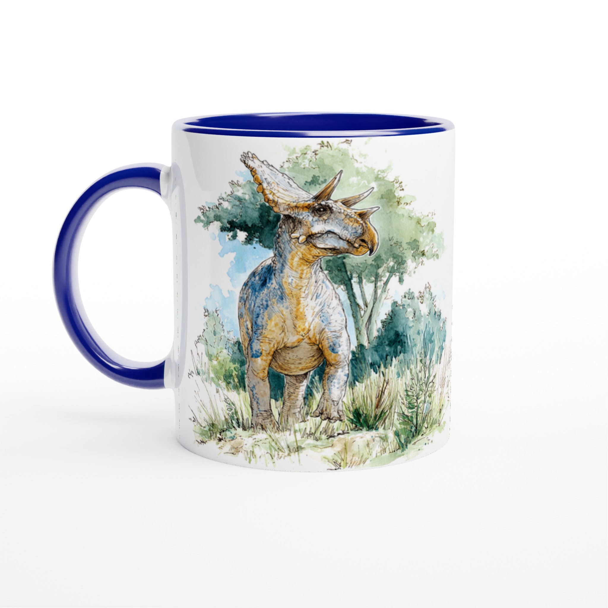Triceratops Akvarellmugg – Handritad Dinosauriekonst för Kaffeälskare, Välj Färg! 4 56faa45a-dc14-4b3f-b8a2-0bcc8165616b