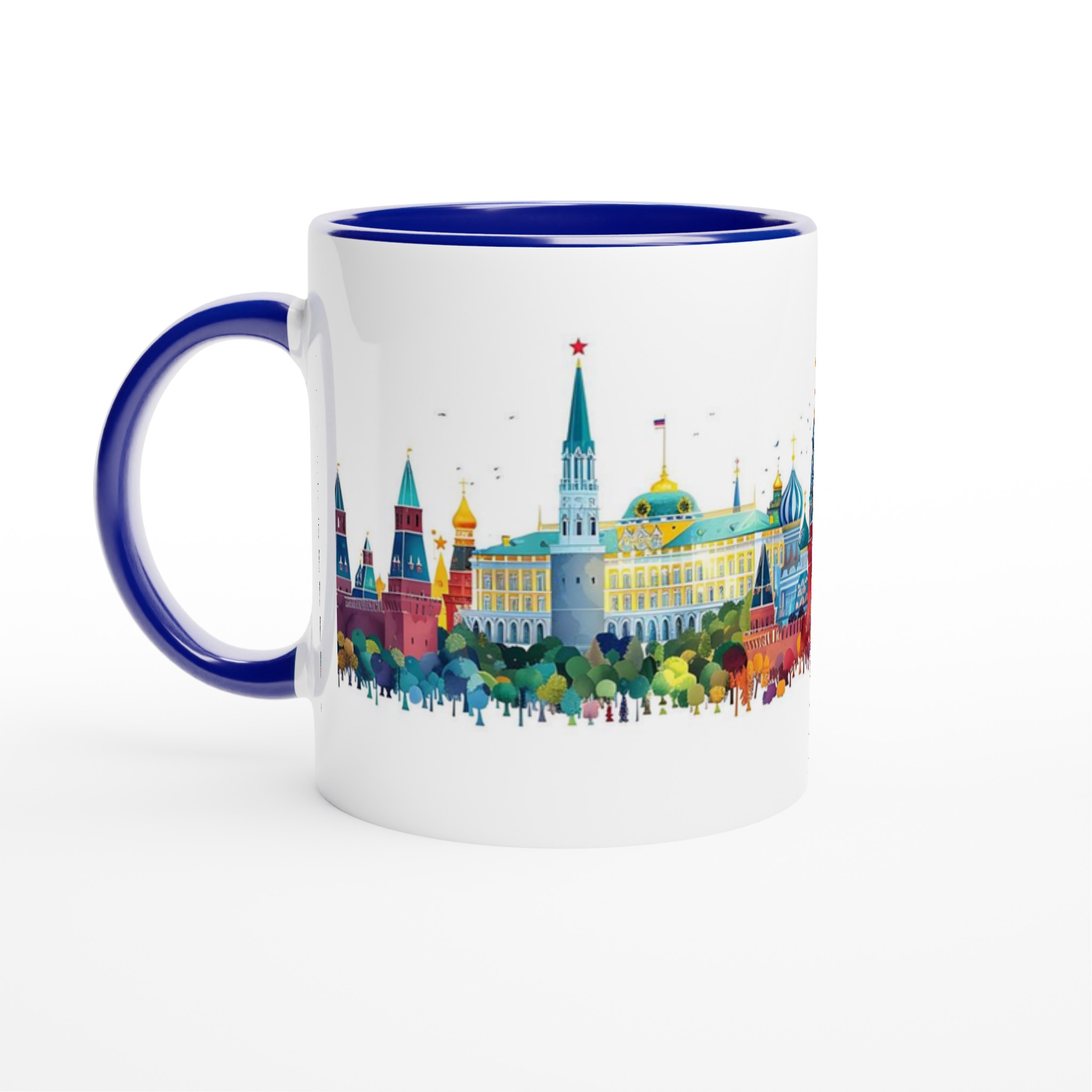 Moscow Skyline Watercolor Mugg - 11oz Keramisk Mugg med Färgstark Arkitektur 4 5782de08-ea0f-4ec3-999f-d1b4a4298e9e