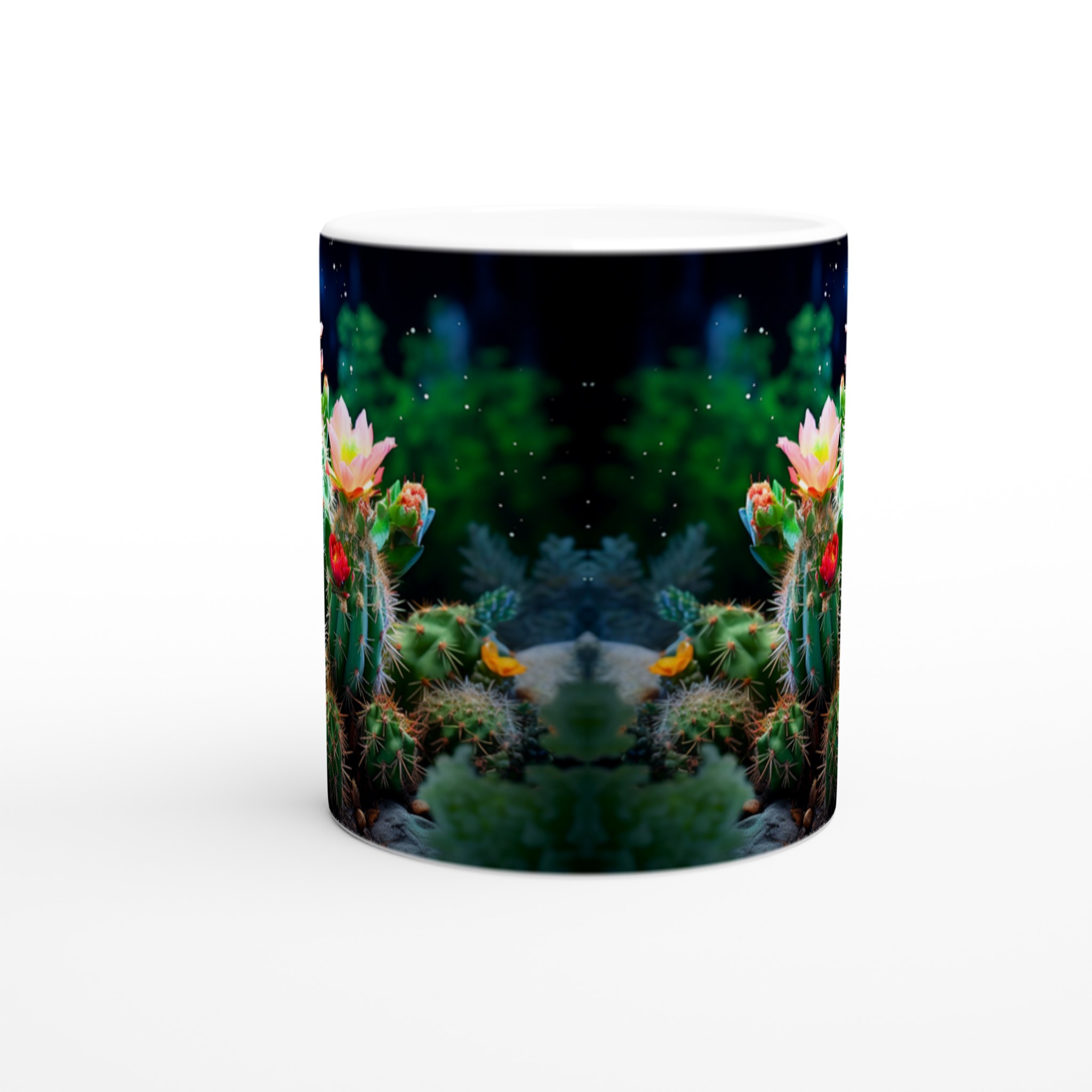 Kaktusblommor Under Stjärnorna – 11oz Keramikmugg i Valfri Färg 9 57e598ba-b987-4c6d-a628-5c59b139335f
