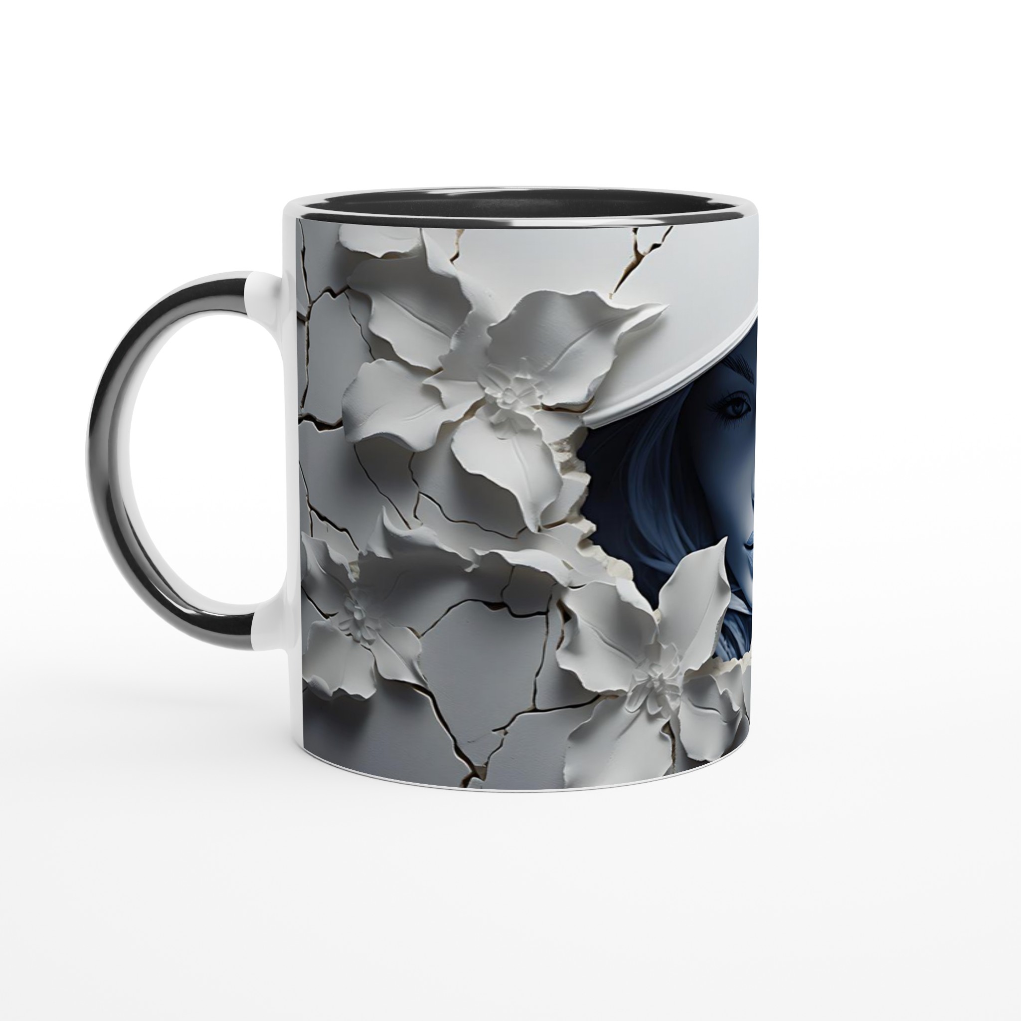 Mystisk Blomster Porträtt 11oz Keramikmugg - Välj din färg 7 58131adc-a3c9-44ed-8bc9-57de1e306948