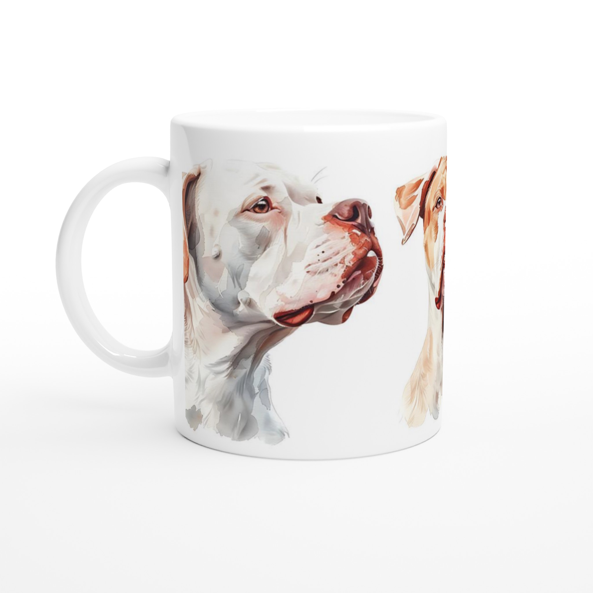 Vacker Målning av Bulldog - 11oz Keramikmugg i ditt val av 7 färger 1 582094ad-3ebf-4ee0-b277-310c85146a67