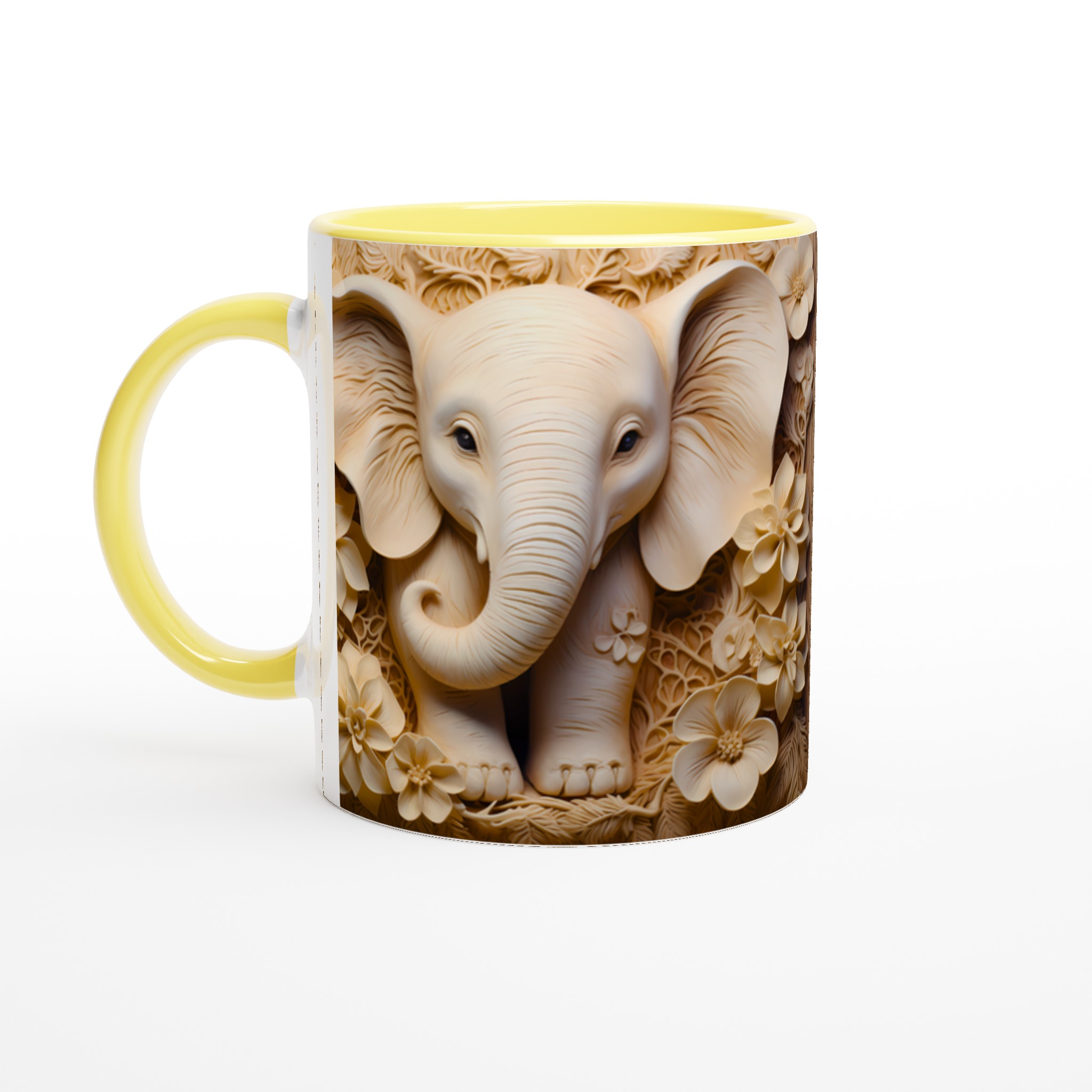 Elefant & Blommor 11oz Keramikmugg – Elegant Naturdesign i Din Favoritfärg 5 582ee92a-644a-4b36-8f32-654b70723e49