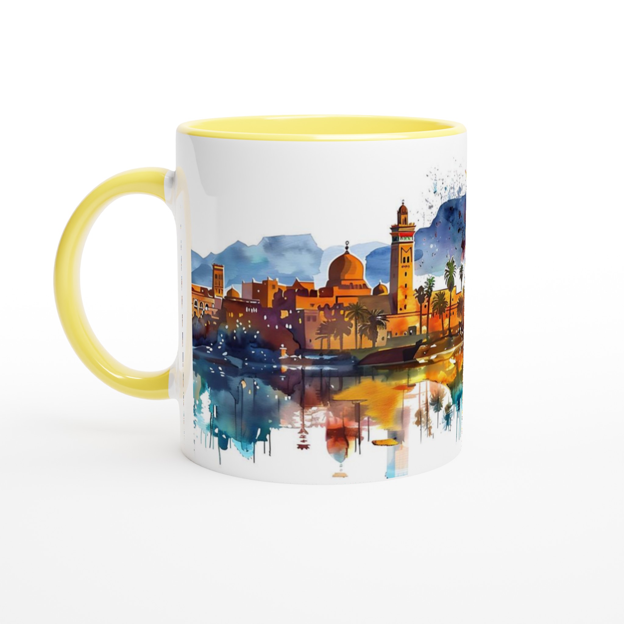Marrakech Cityscape Vattenfärgsmugg – 11oz Premium Keramikmugg i ditt val av sju livfulla färger 5 5833e2da-a50a-409a-b187-7ac94af33595