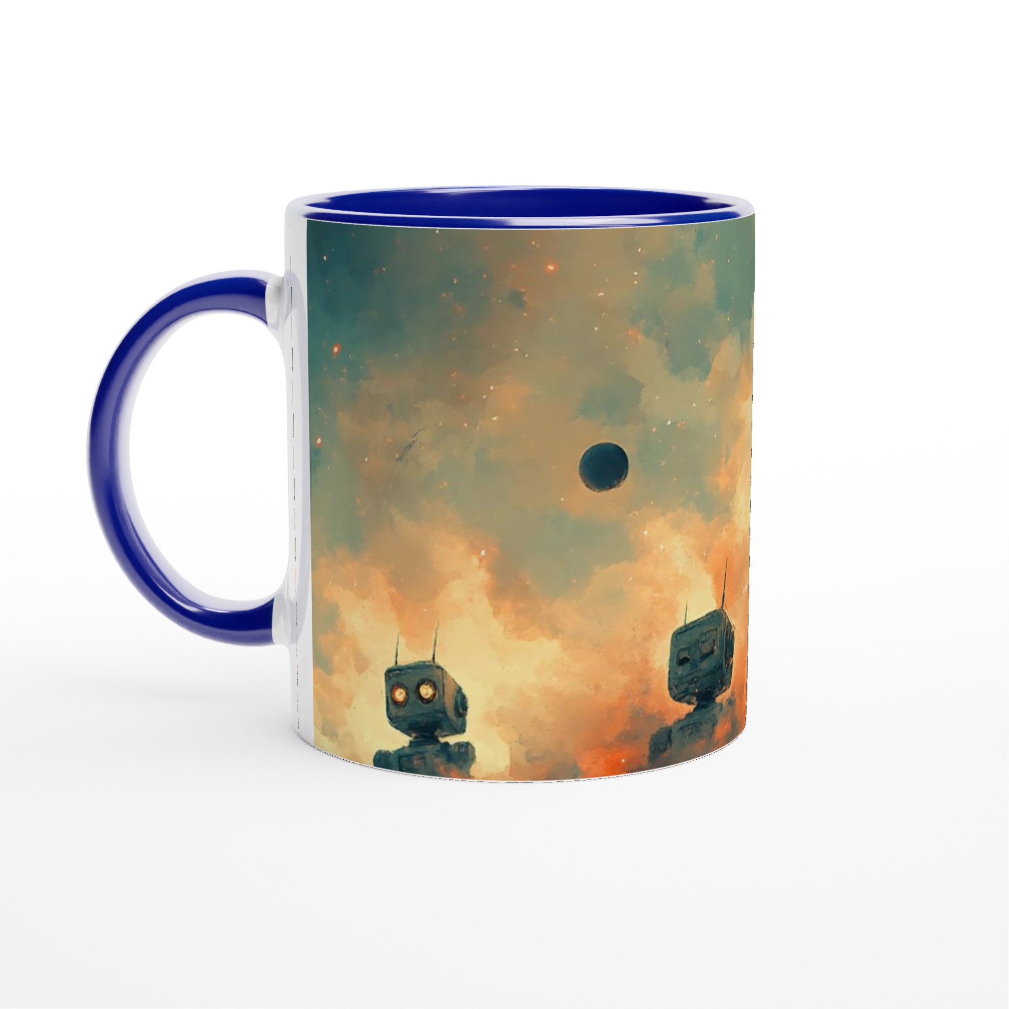 Retro Sci-Fi Robot Mugg - Vintage Inspirerad Keramikmugg i 7 Färger 7 584d43a4-d44c-4c52-8316-6269ebaa3ad5