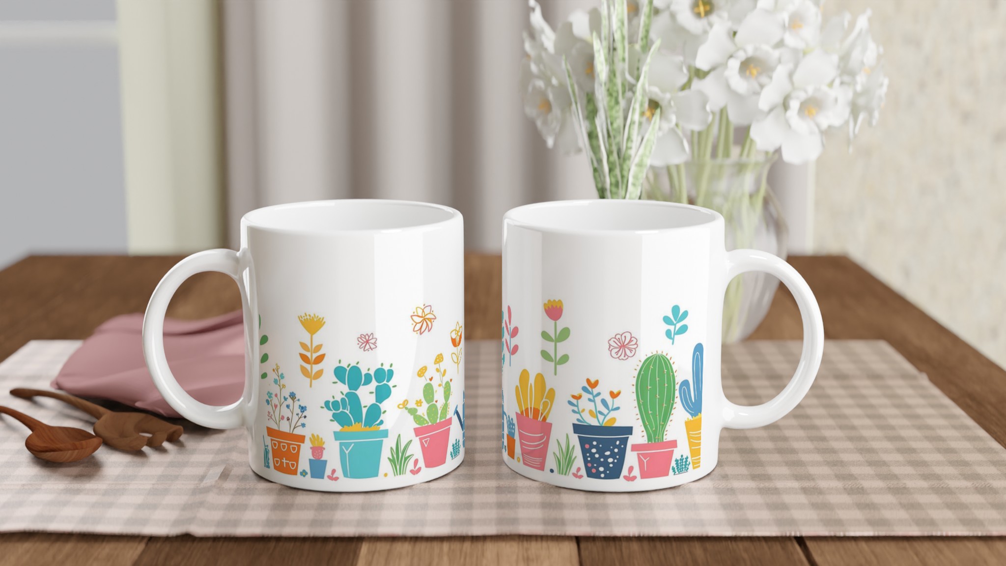 Minimalistiska Botaniska Keramikmugg - 11oz, Välj din favoritfärg! 10 5873382b-472d-4f8b-a18f-8d94475d8302
