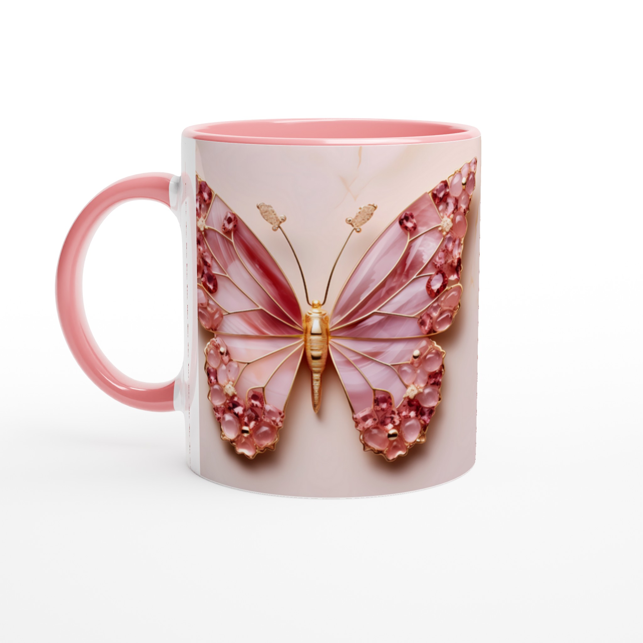 Lyxig Juvelbeklädd Fjärilsmugg – Keramisk 11oz Kaffemugg i Ditt Val av 7 Färger 6 588b22bf-5955-4ff8-8f06-bc6b2f1d7709