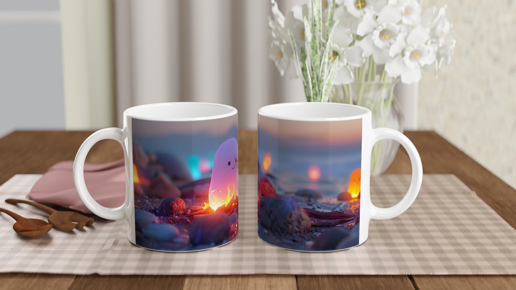 Magiska Eldsjälen Keramisk Mugg – 11 oz Vit Mugg med Glödande Motiv 10 58956941-43cd-4c7e-8aaa-2a8c0c5ba6c8
