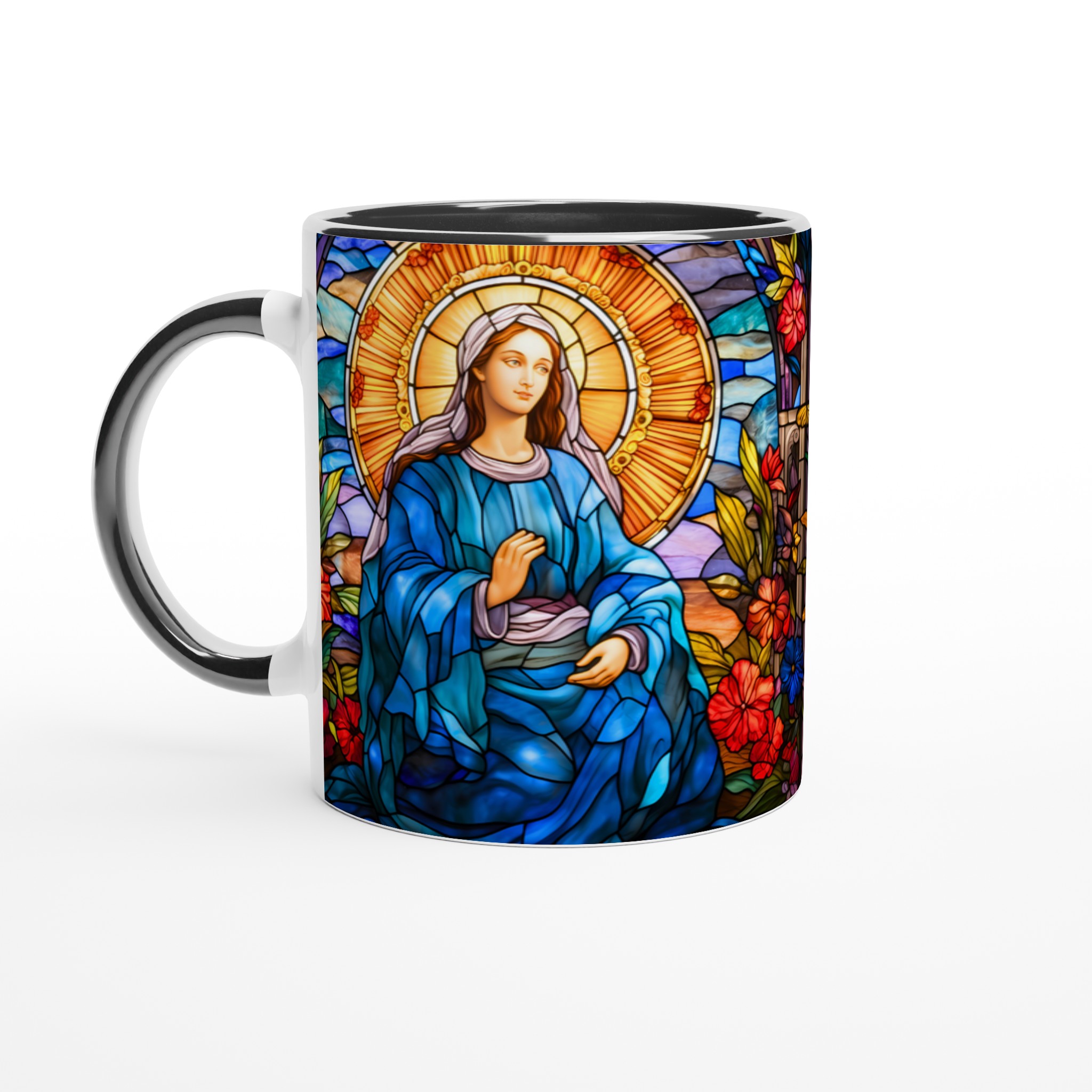 Mångfärgad Glasmålning Jungfru Maria Keramisk Mugg – Inspirerande Konst för Kaffeälskaren 7 5896e739-c9d9-4c1f-98d3-2f3a07f67223