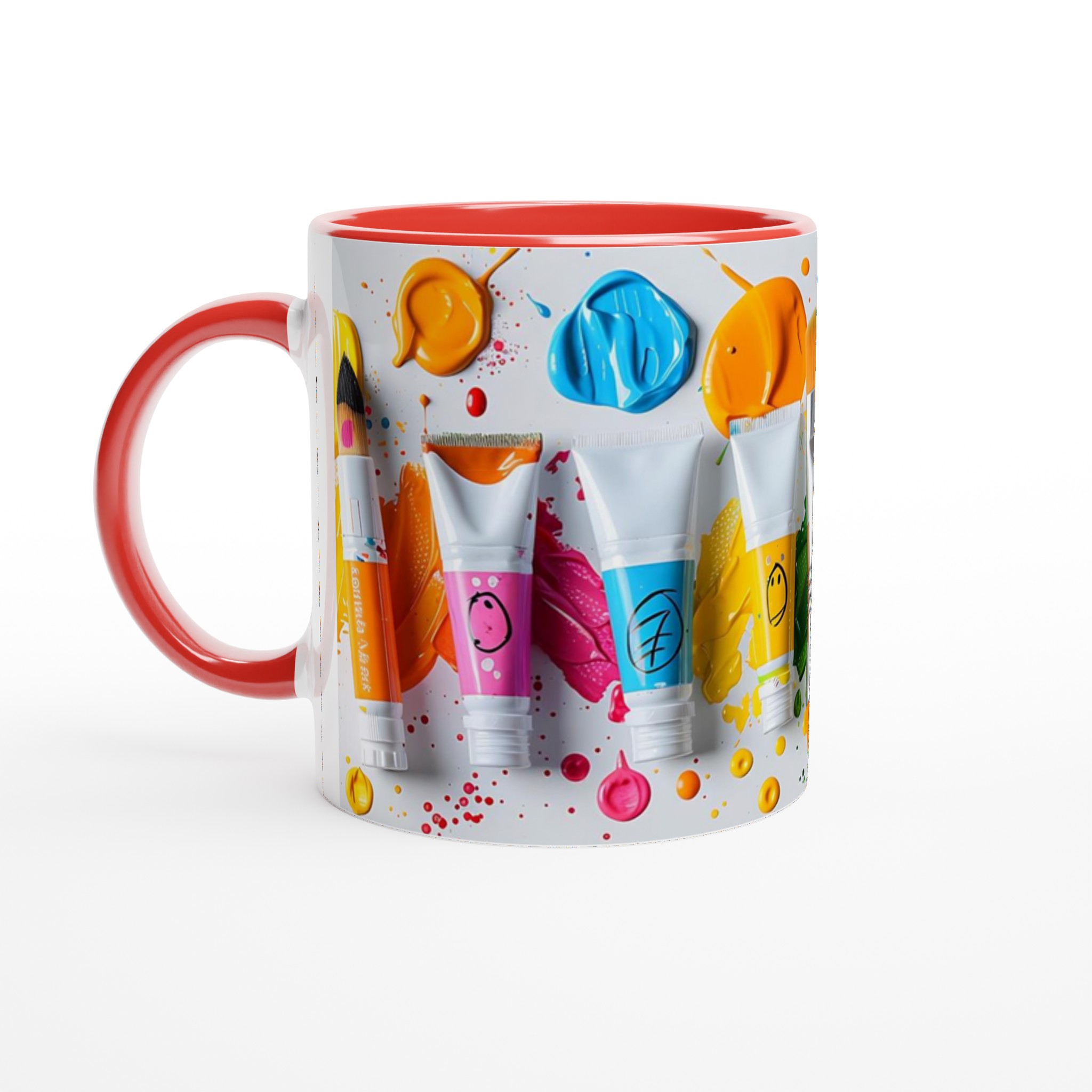 Färgsprakande 11oz keramikmugg – Din kreativa duk för kaffe, te och konst! 2 58c4f230-754b-4e43-b57b-365b4c55af8e