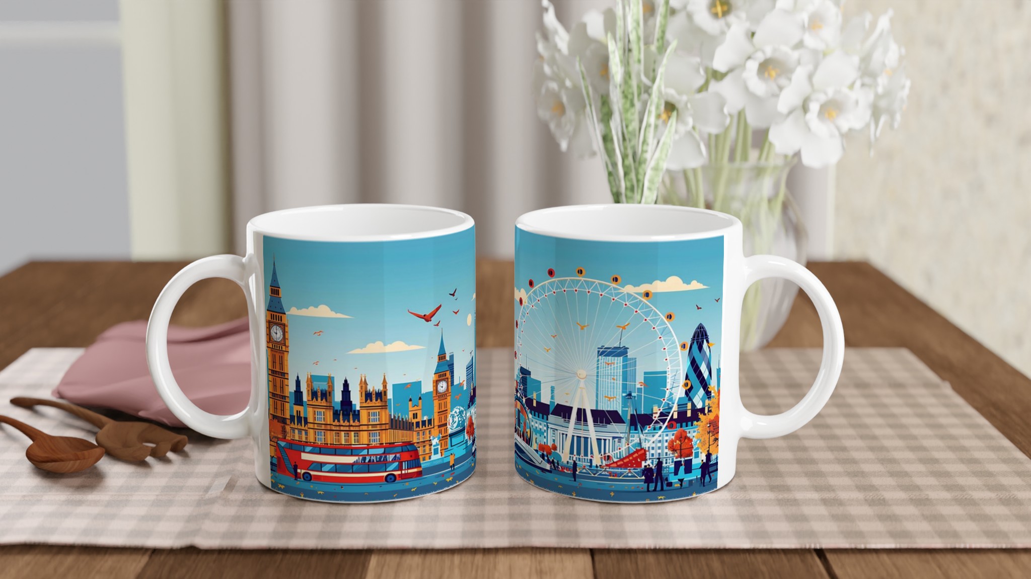 London Skyline Konst Mugg – Levande Stadsbild Keramisk Kaffemugg i 7 Färger 10 58ce11e6-a113-4ca5-914d-0753e0209259