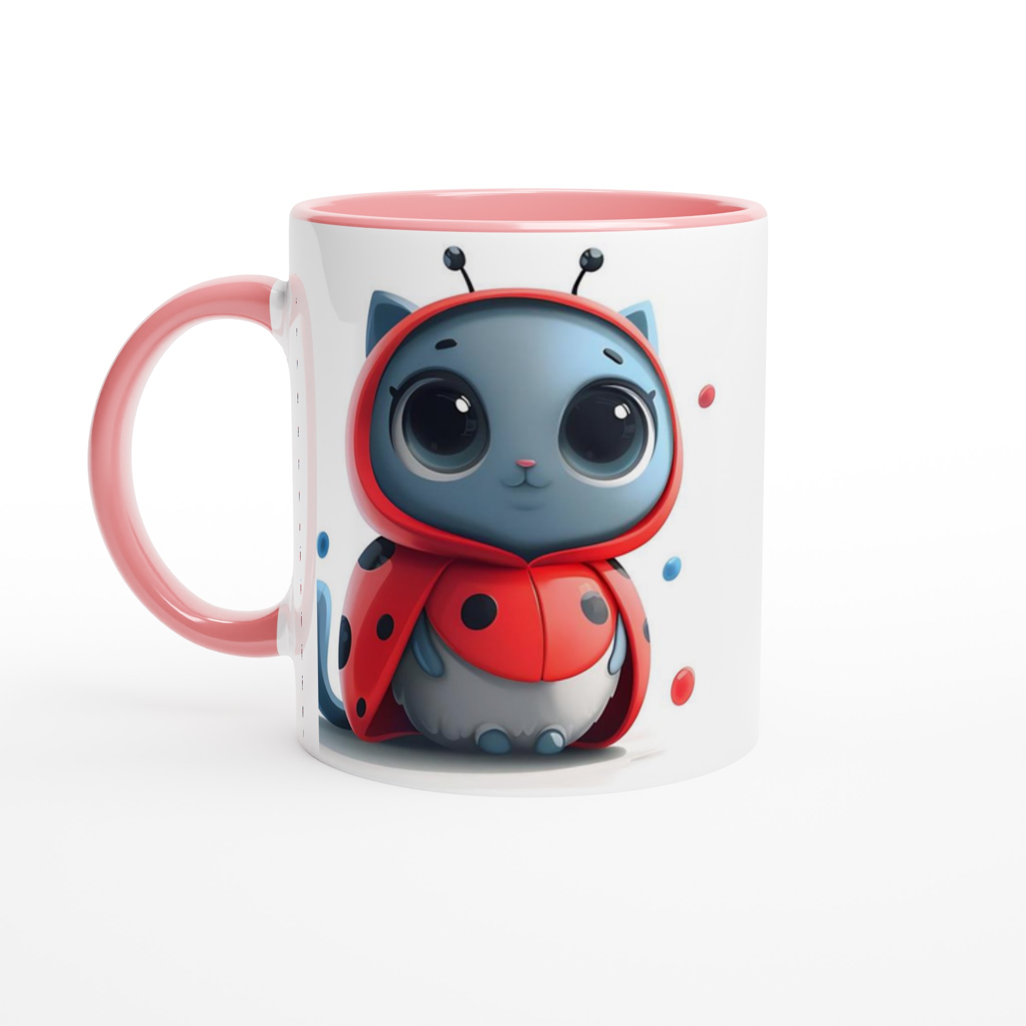 Söt kattunge nyckelpiga design 11oz keramisk mugg - Välj din favoritfärg! 6 58dbdd60-2220-431c-992f-c73887d892e2