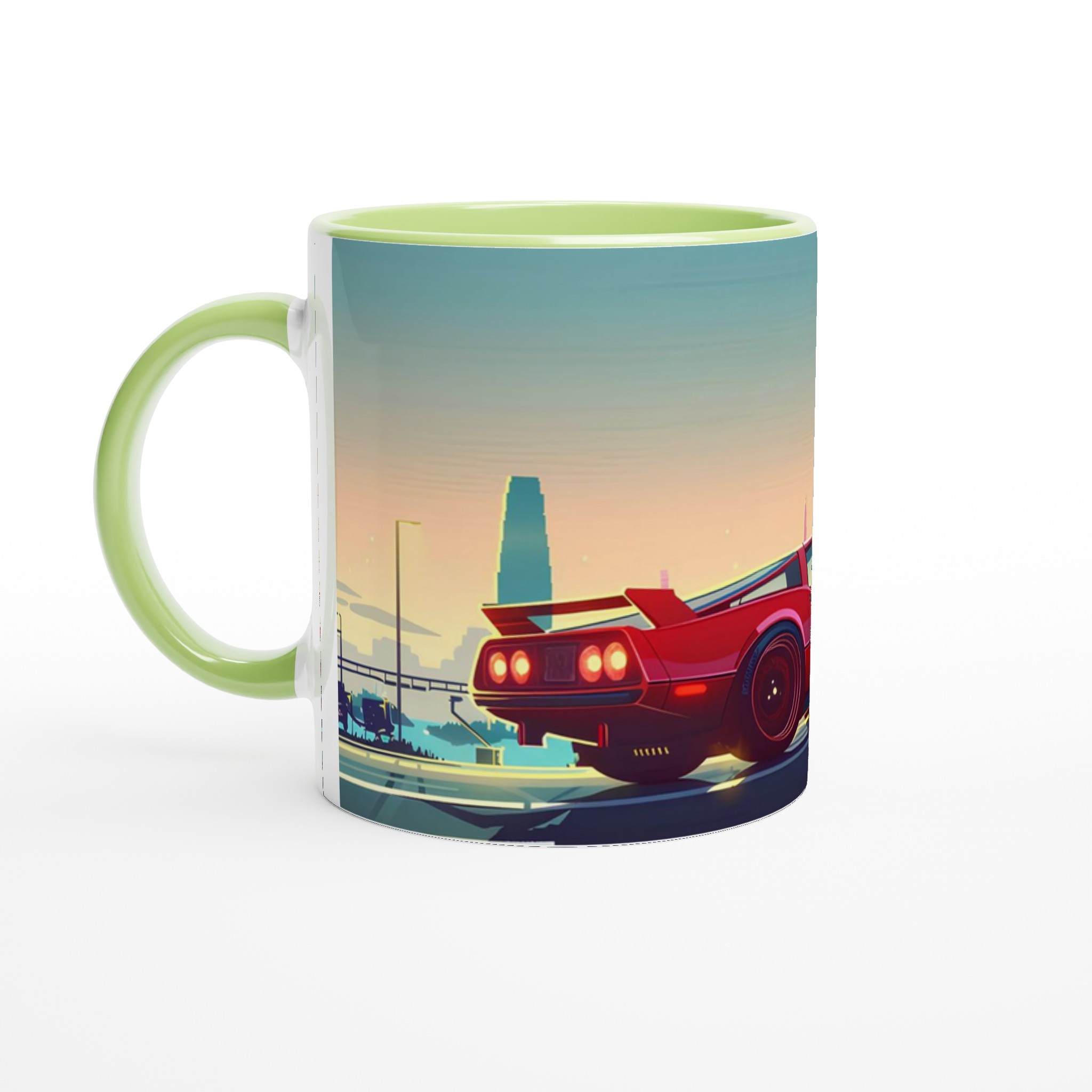 Retro Road Trip 11oz Keramisk Mugg – Ikonisk Sportbil & Solnedgångsnyanser för Kaffeälskaren 3 592ad8a9-5904-471f-8b4f-f1e269a99af2