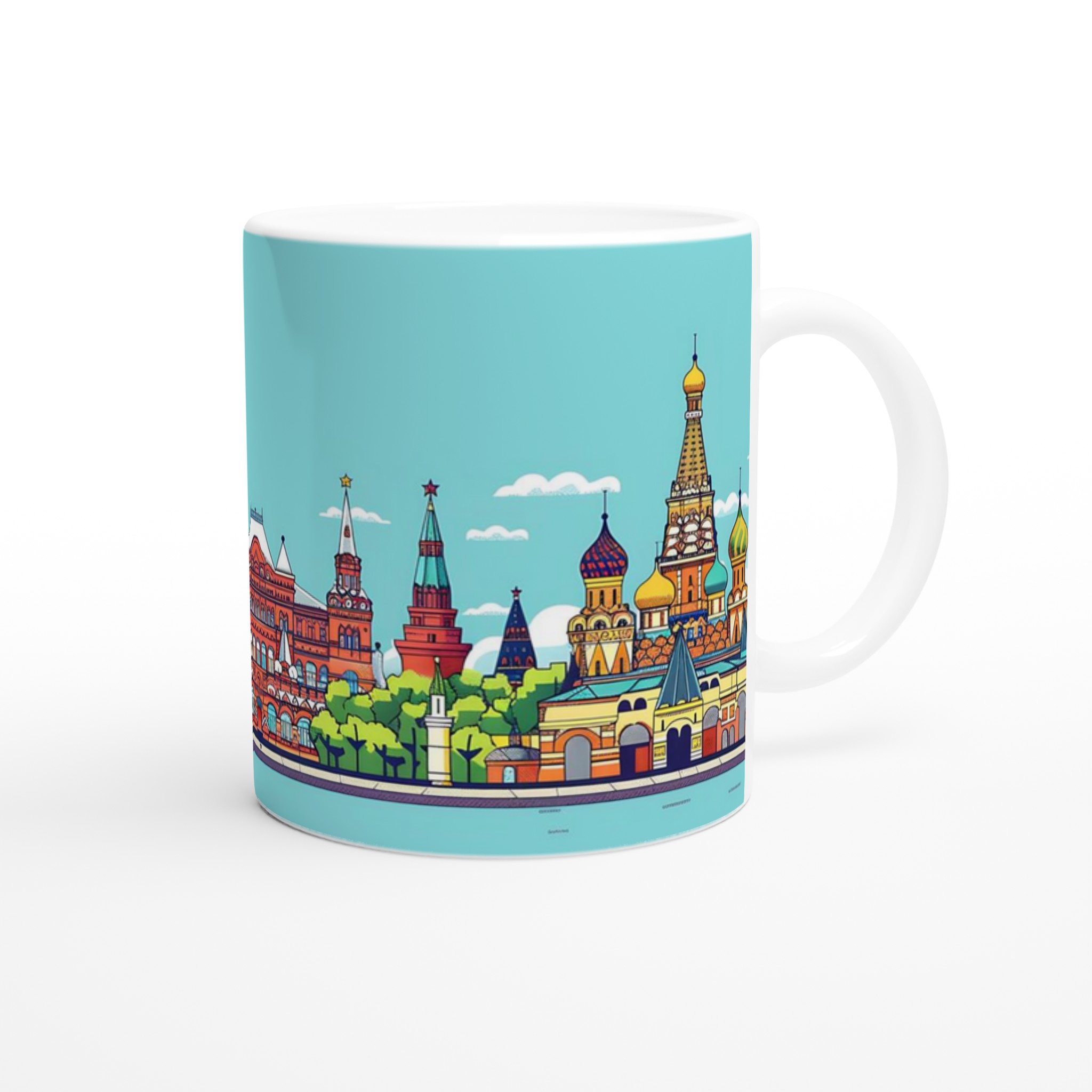 Historiska Moskva Skyline Keramikmugg - Färgstark Konst för Din Favoritdryck, Välj Bland 7 Levande Färger 9 5992a460-bddf-402d-94bc-2983ed0bc50e