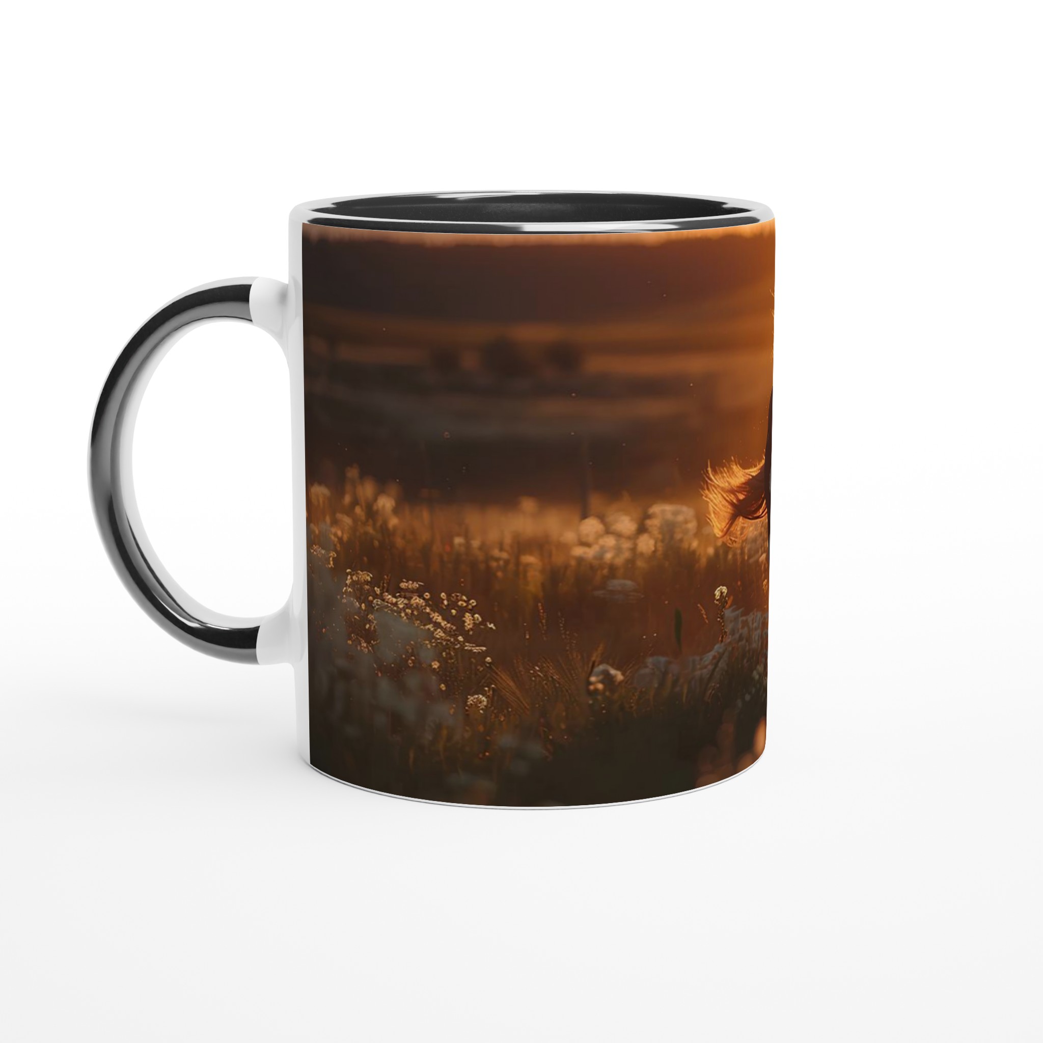 Vildhäst i Solnedgång Keramikmugg - 11oz, Välj Bland 7 Färger! 7 599fe9ef-c06e-4f35-bba4-aa052a0f6da4